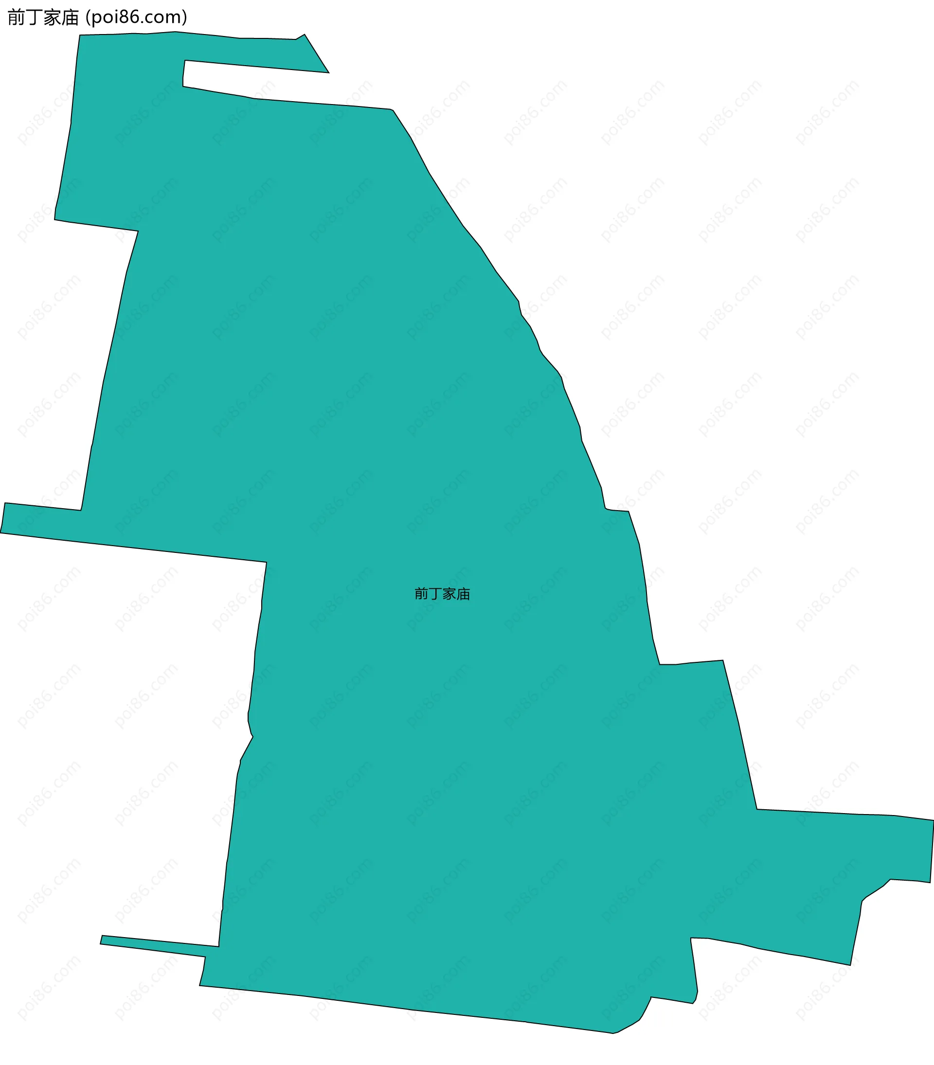 前丁家庙边界地图