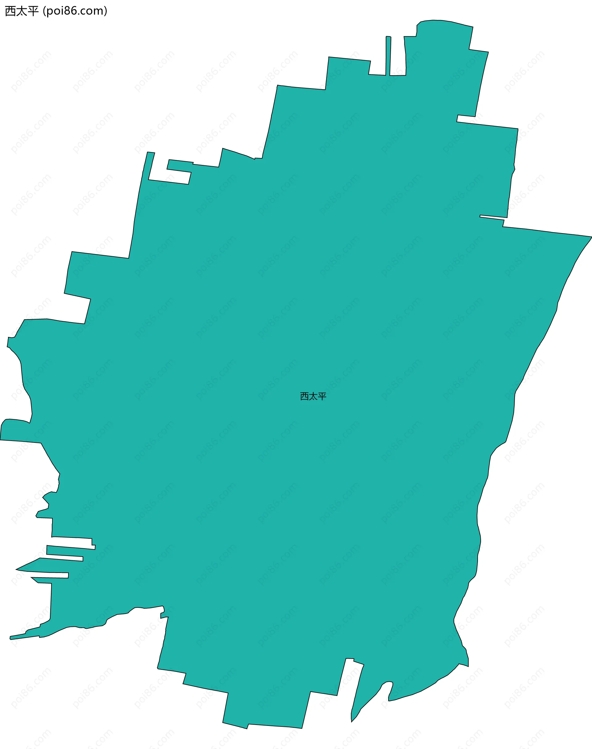 西太平边界地图
