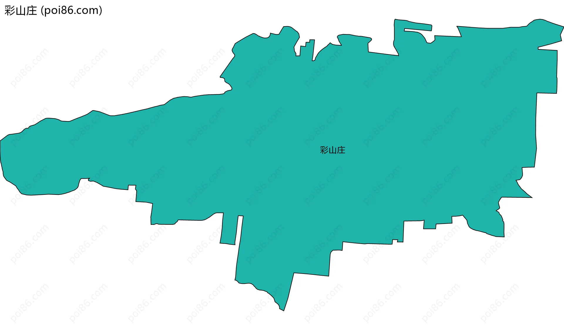 彩山庄边界地图
