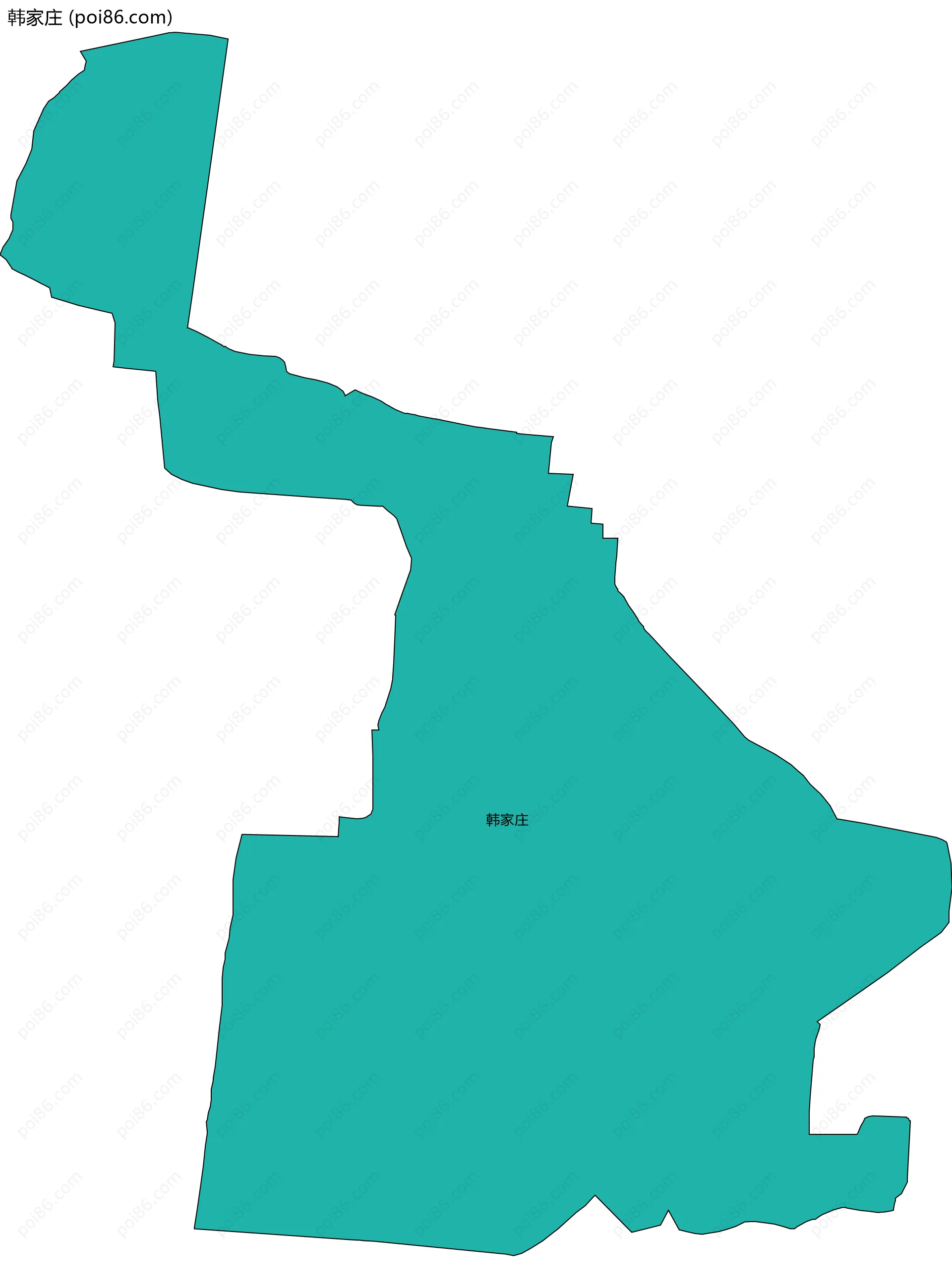 韩家庄边界地图