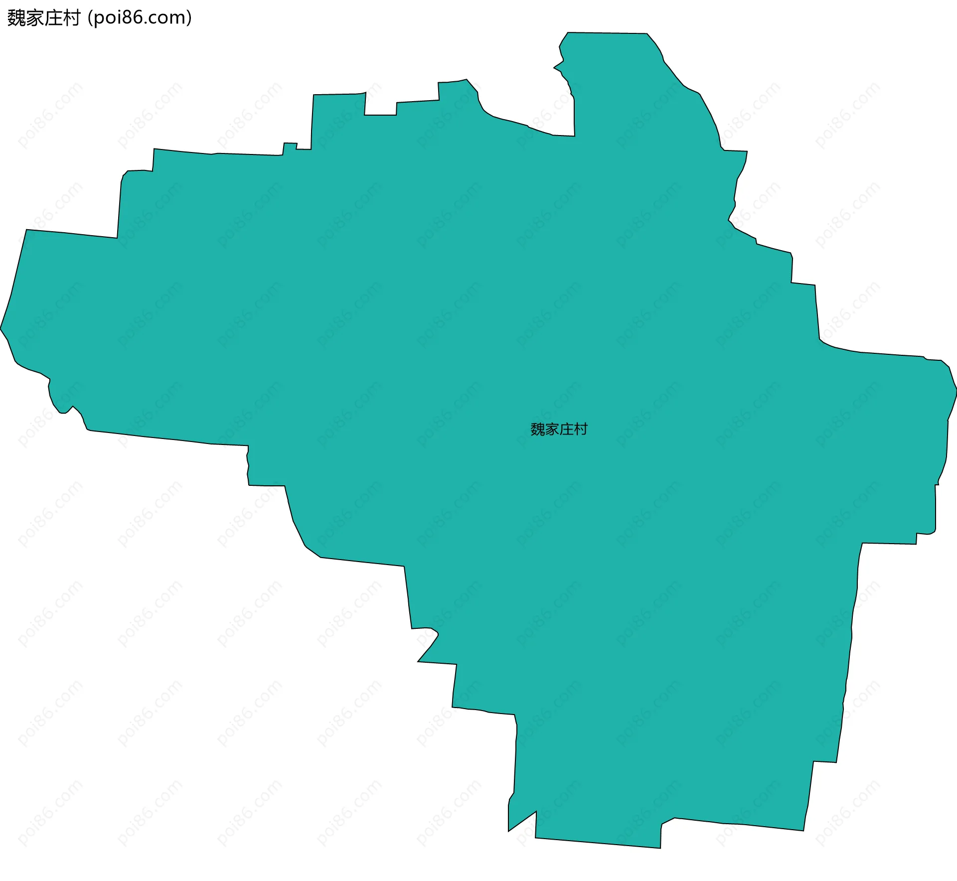 魏家庄村边界地图