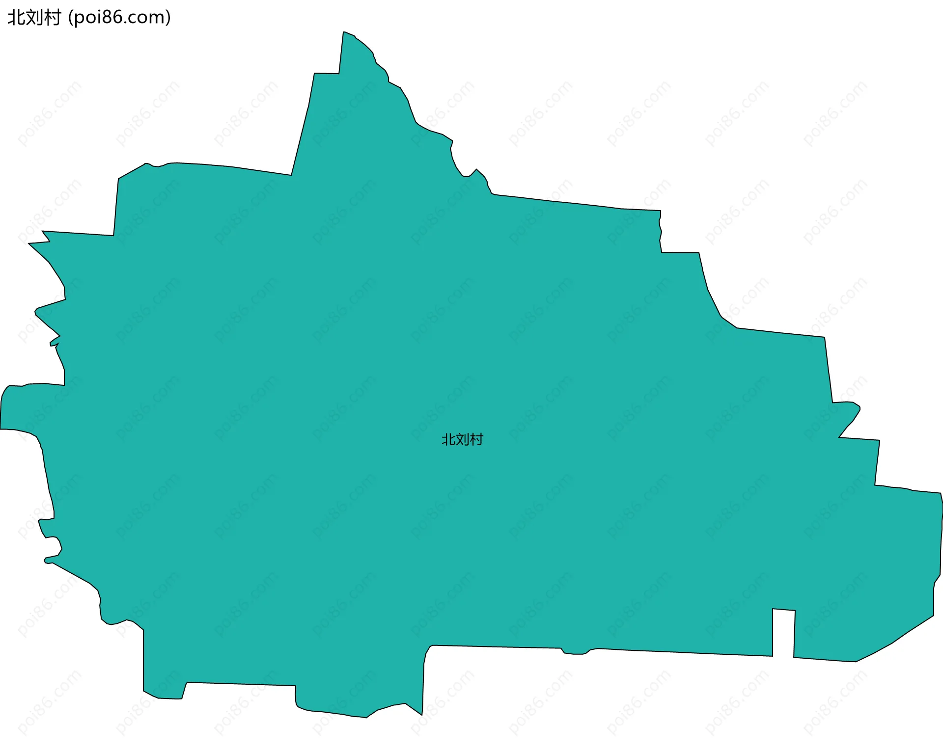 北刘村边界地图