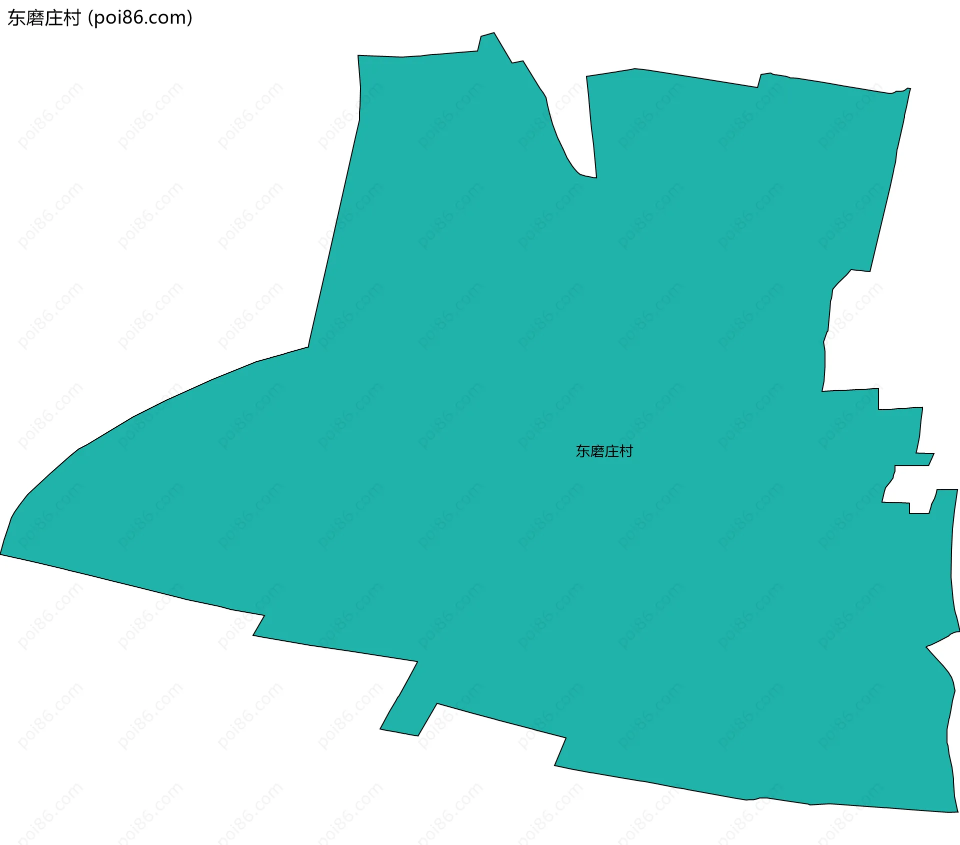 东磨庄村边界地图