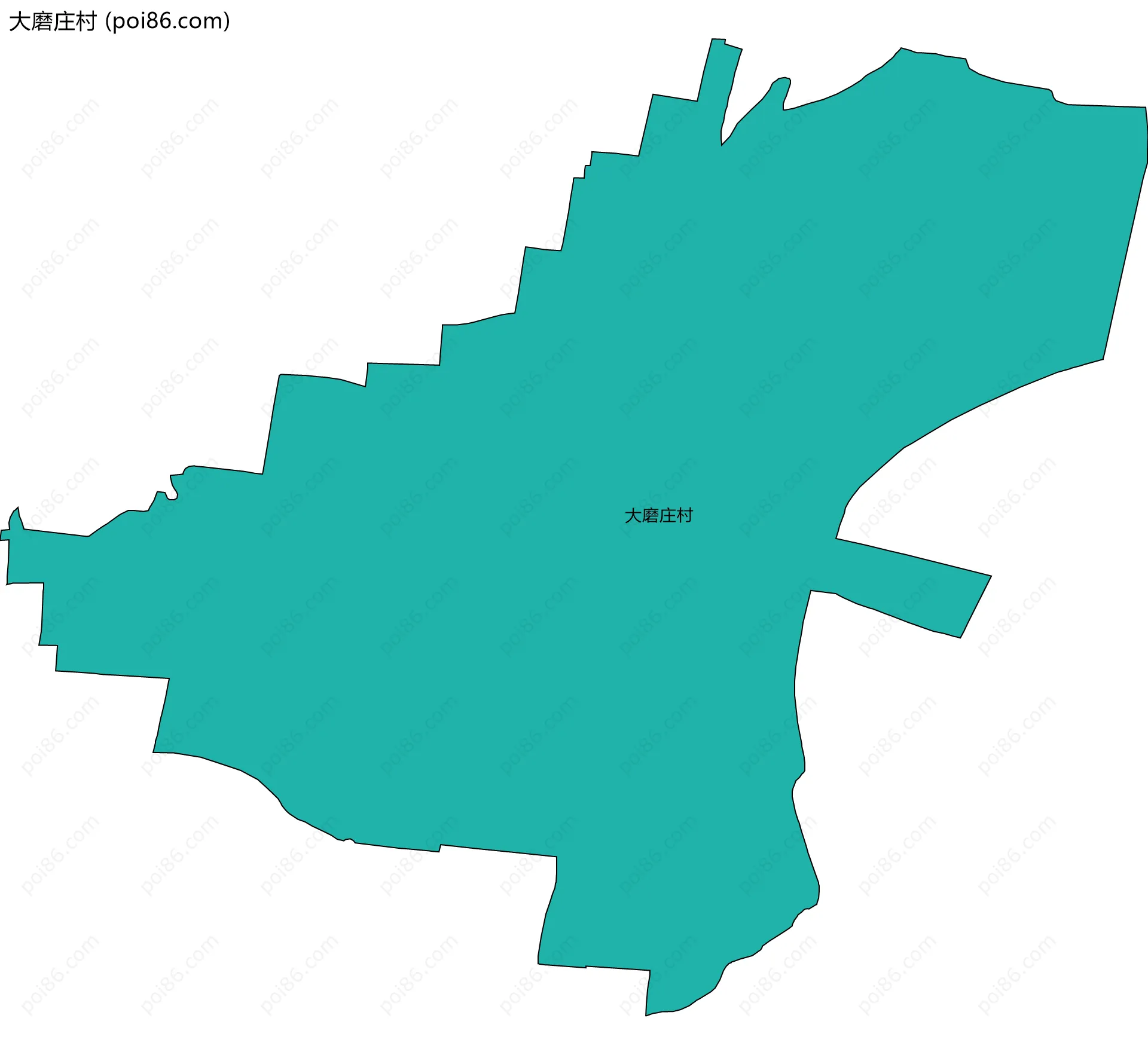 大磨庄村边界地图
