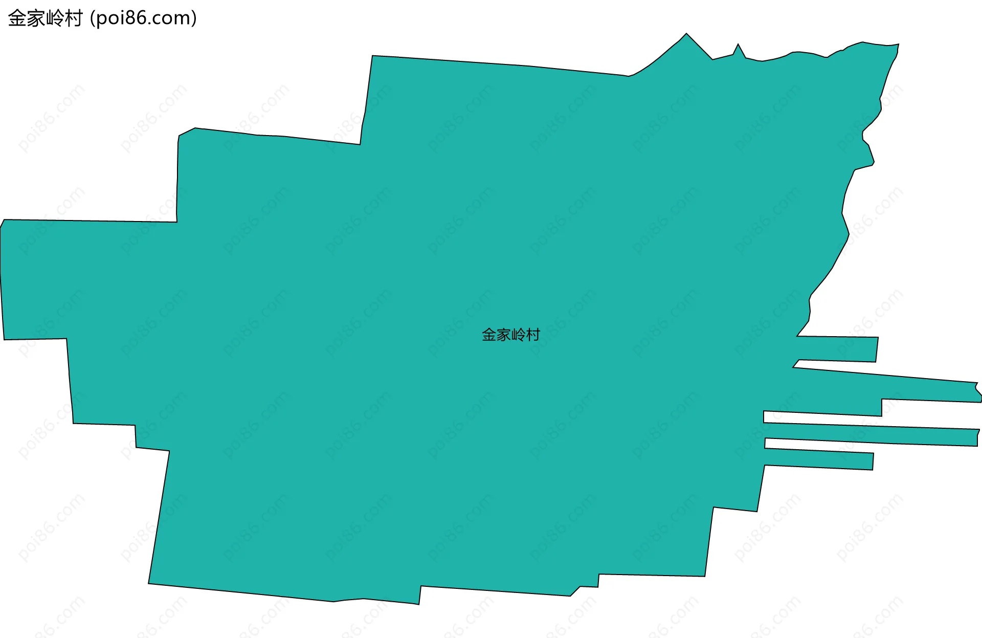 金家岭村边界地图