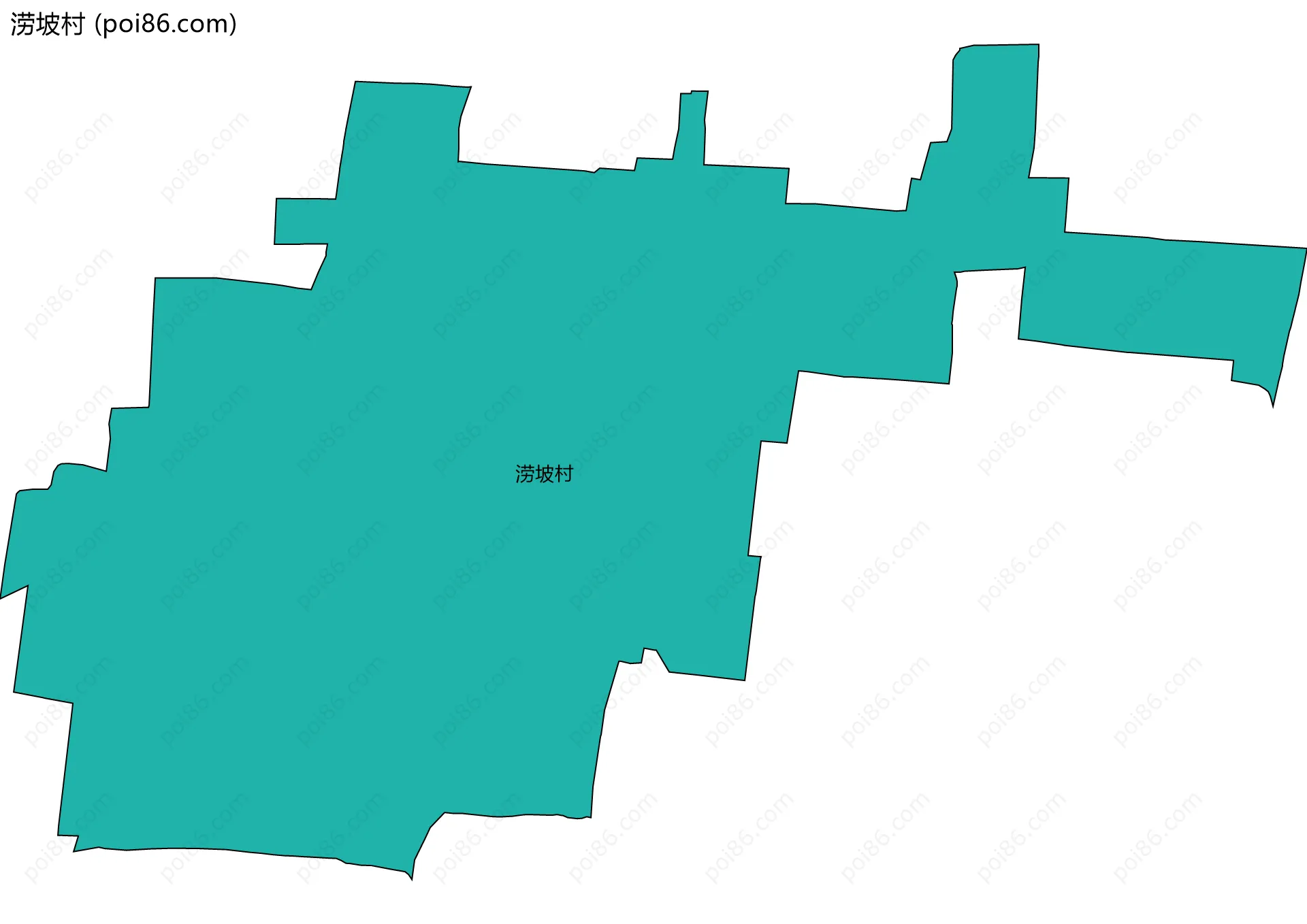 涝坡村边界地图
