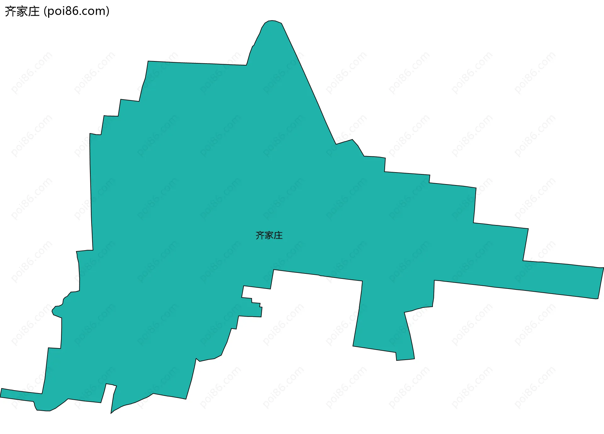 齐家庄边界地图