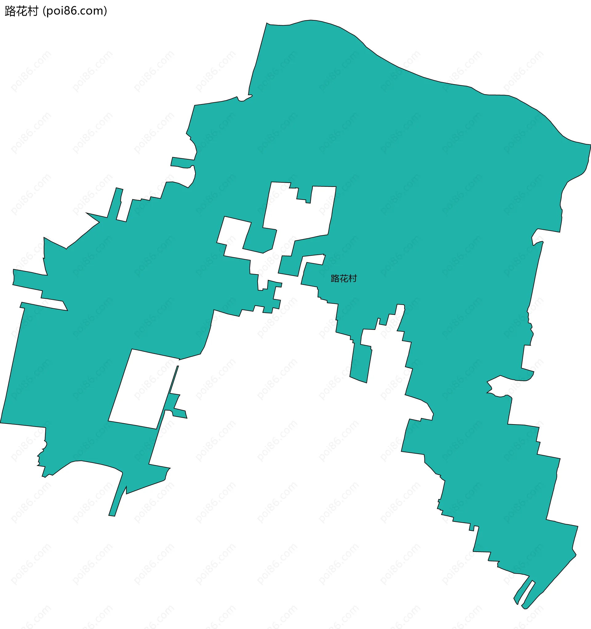 路花村边界地图