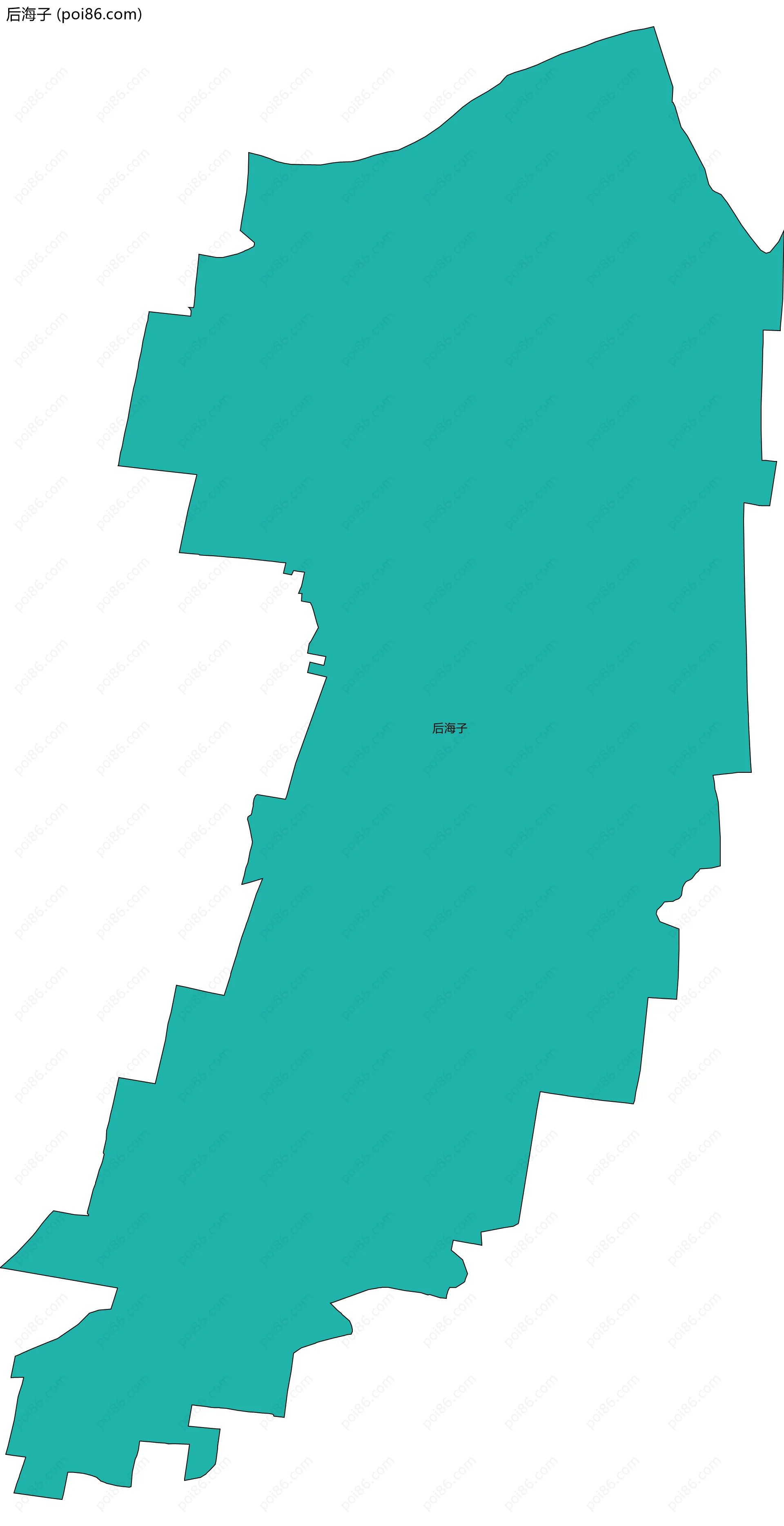 后海子边界地图