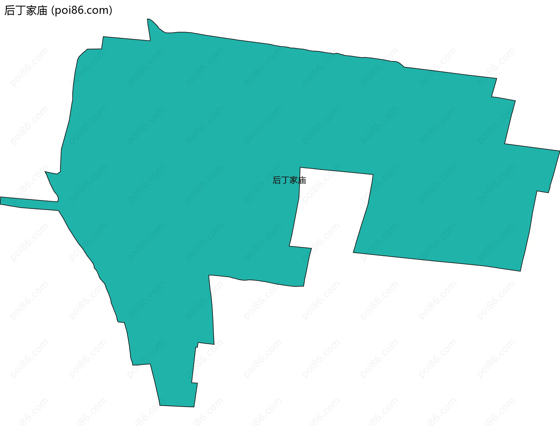 后丁家庙边界地图