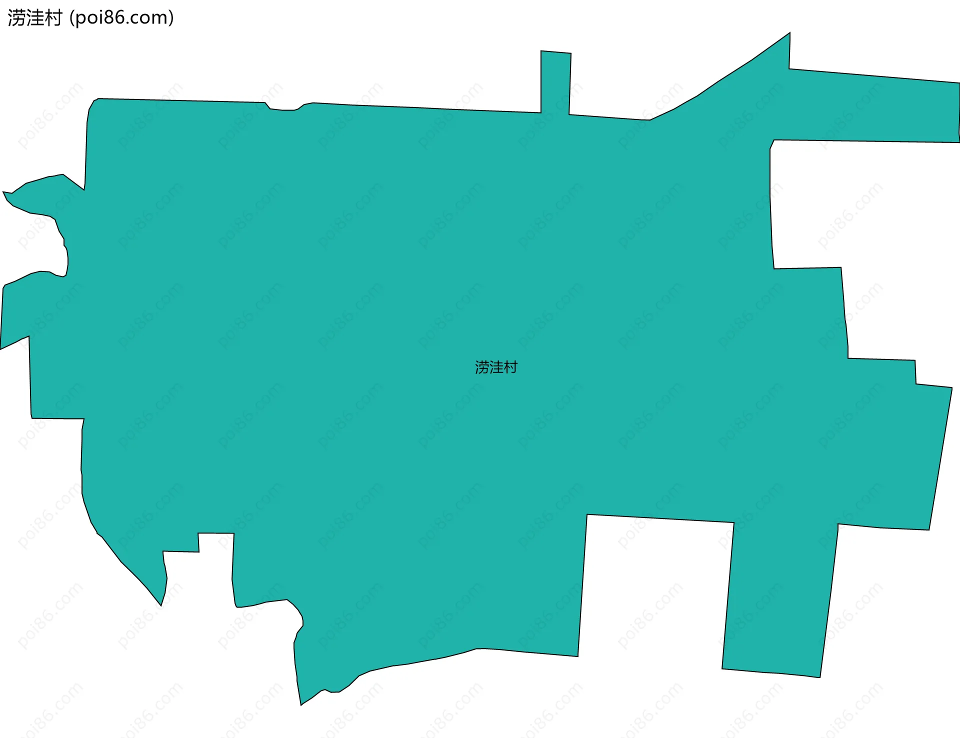 涝洼村边界地图