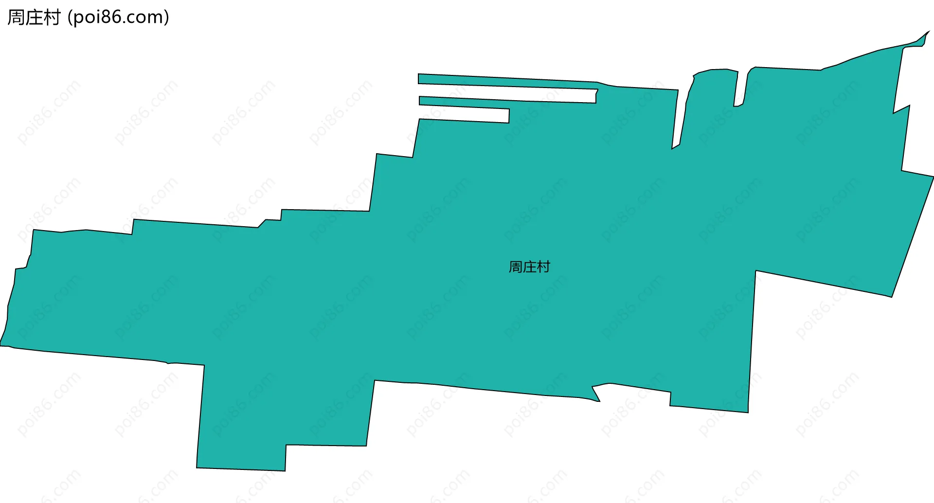 周庄村边界地图