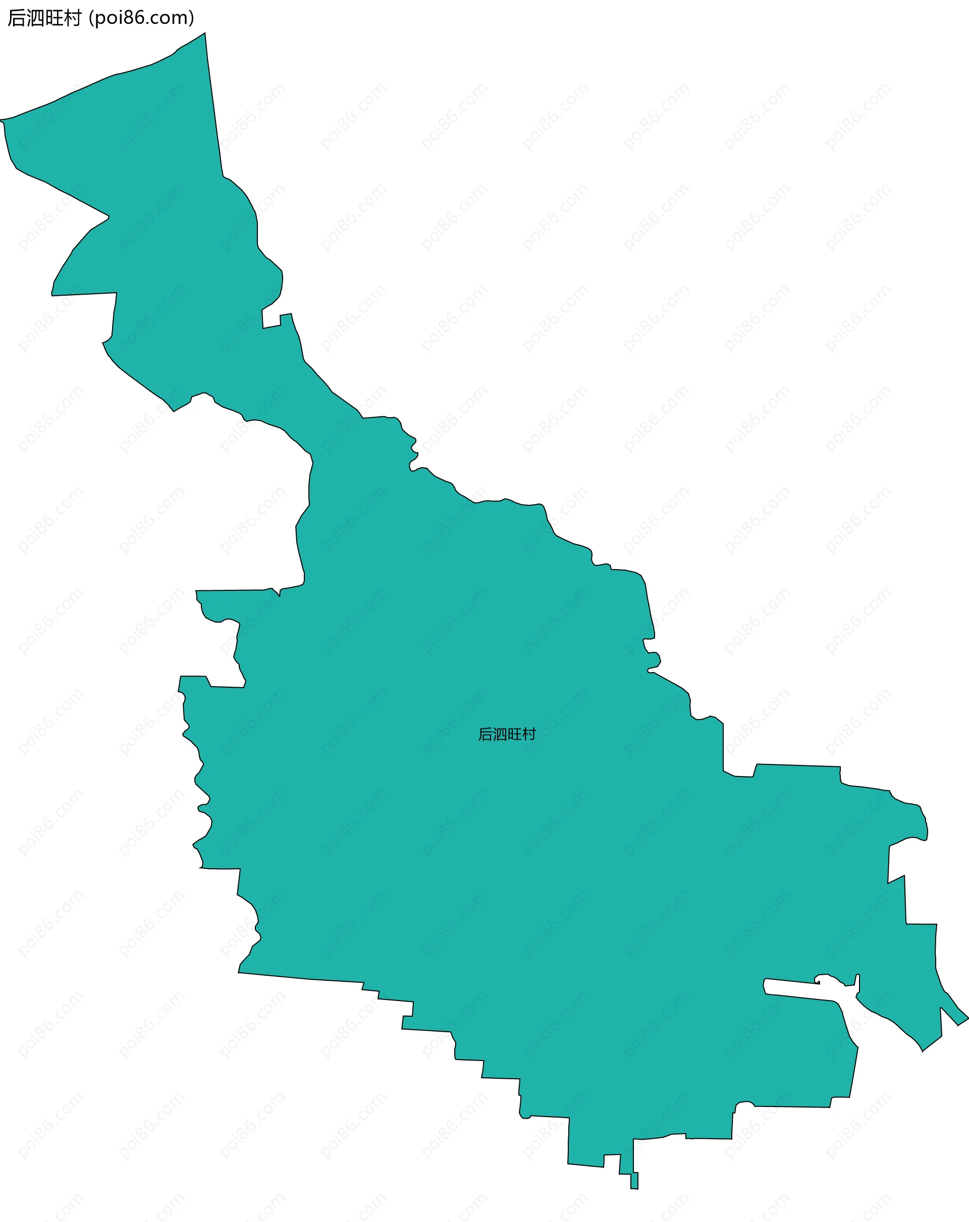 后泗旺村边界地图