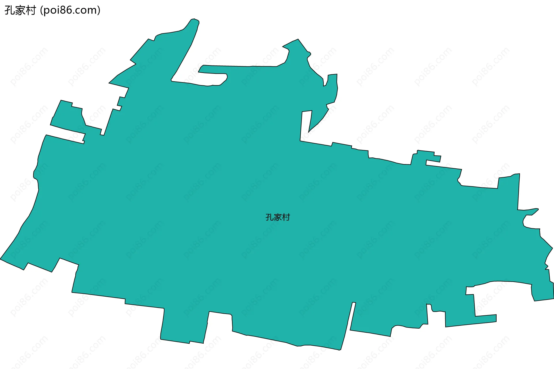 孔家村边界地图