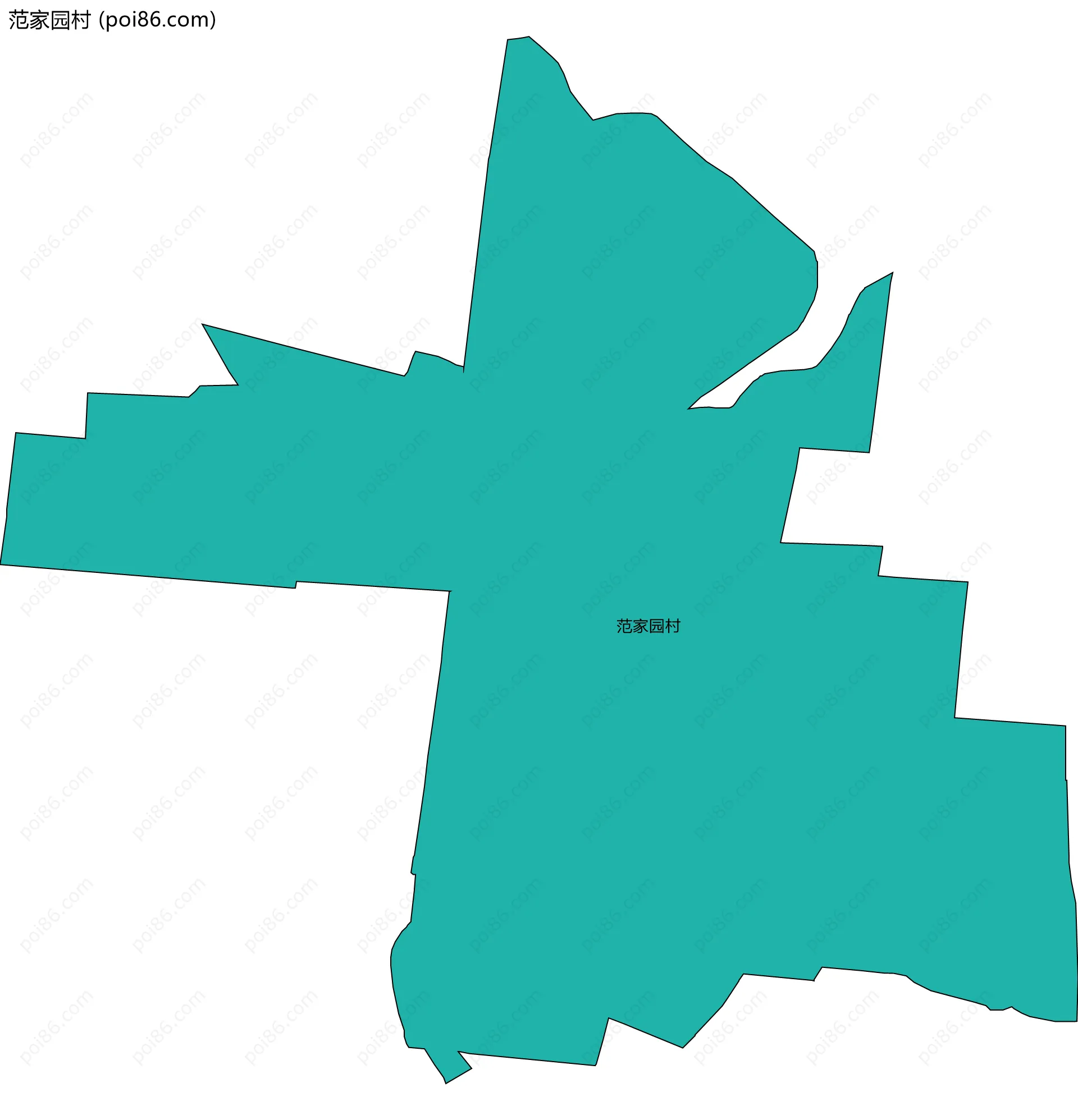 范家园村边界地图