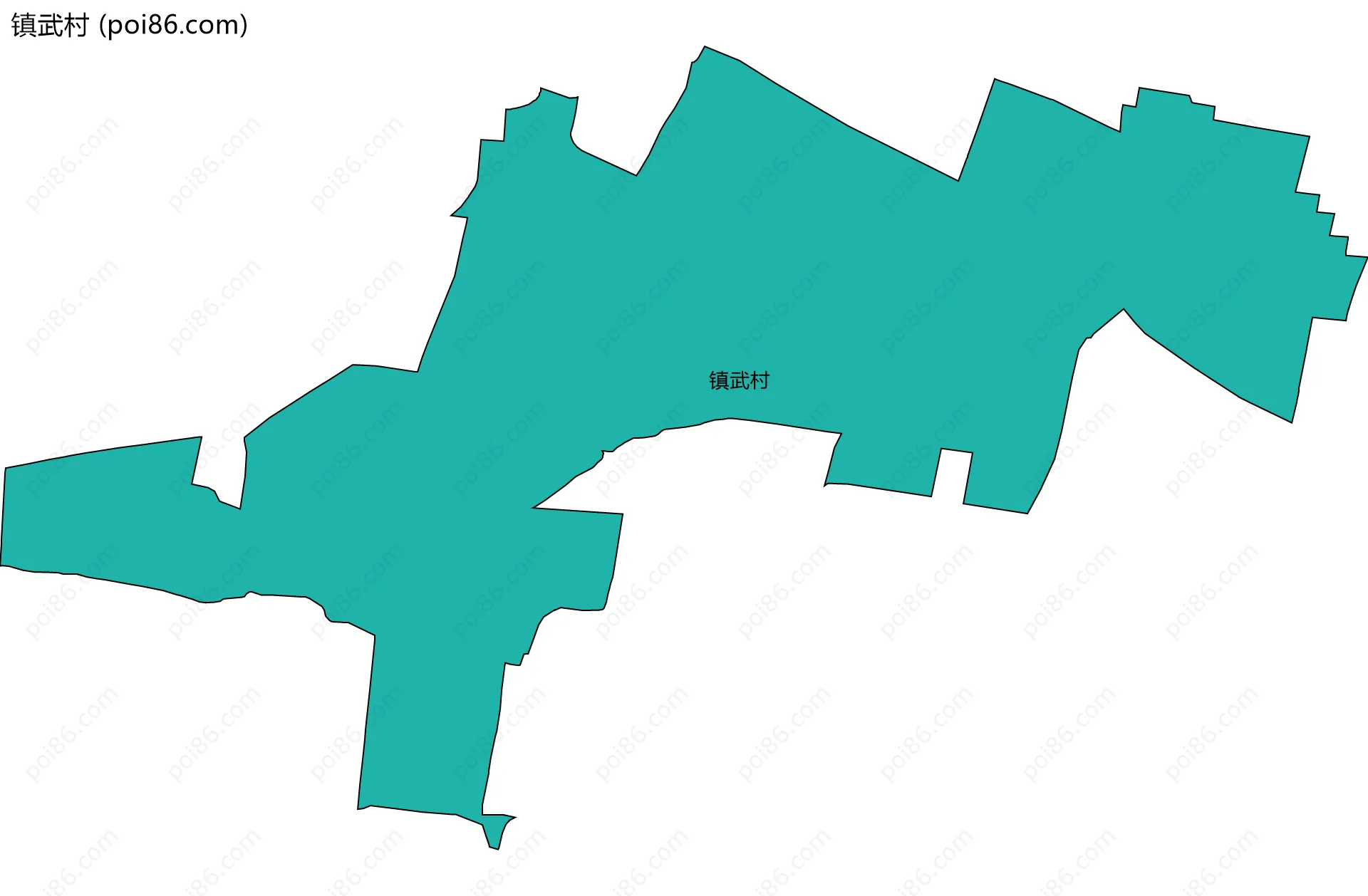 镇武村边界地图