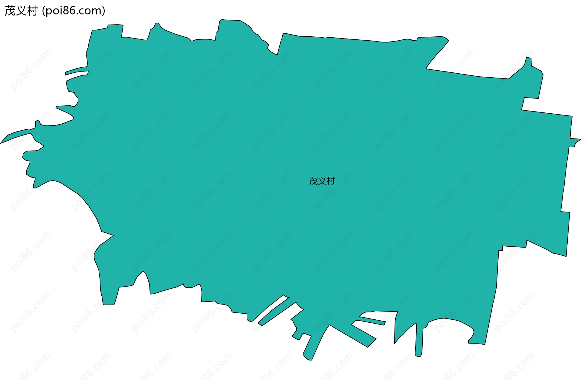 茂义村边界地图