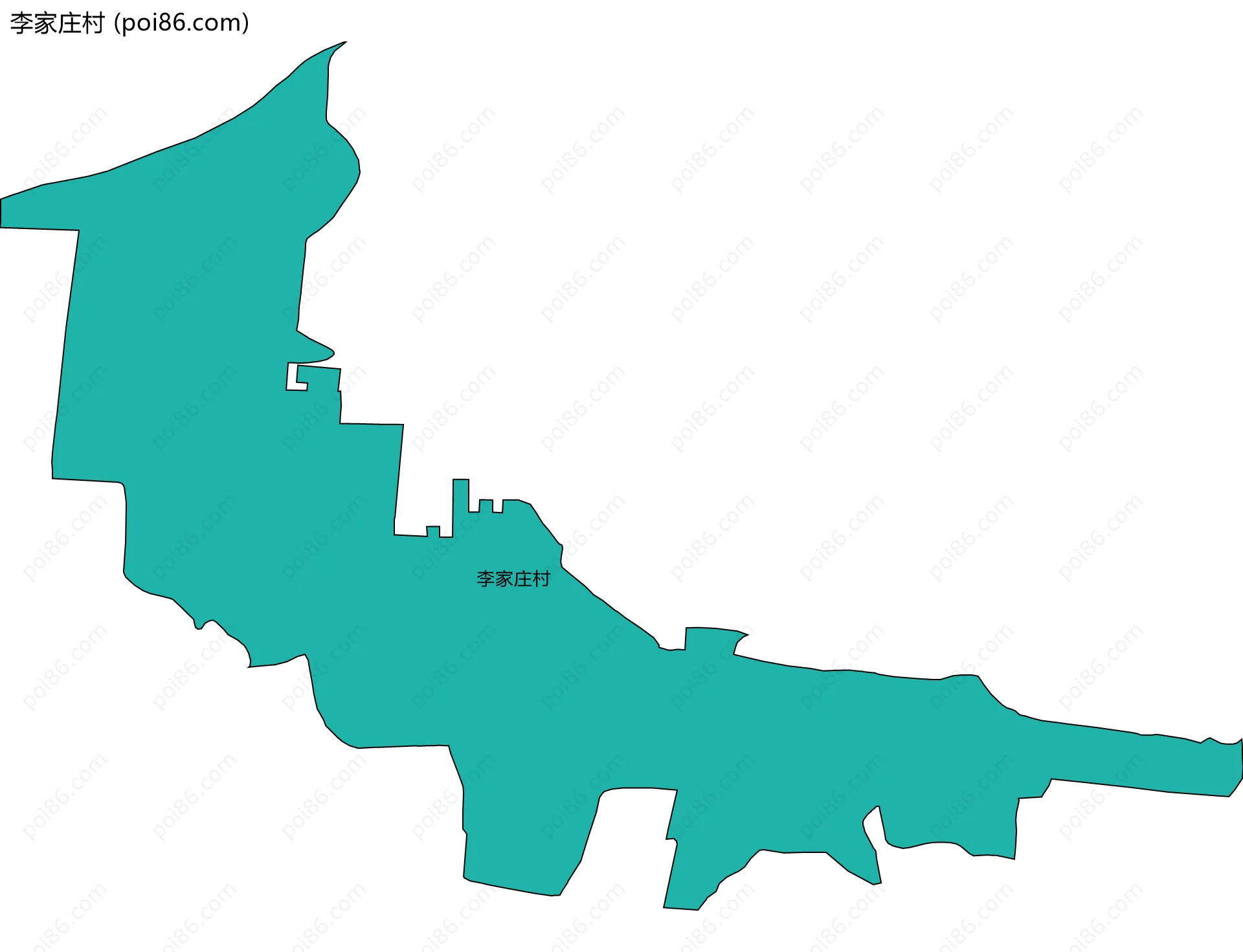 李家庄村边界地图