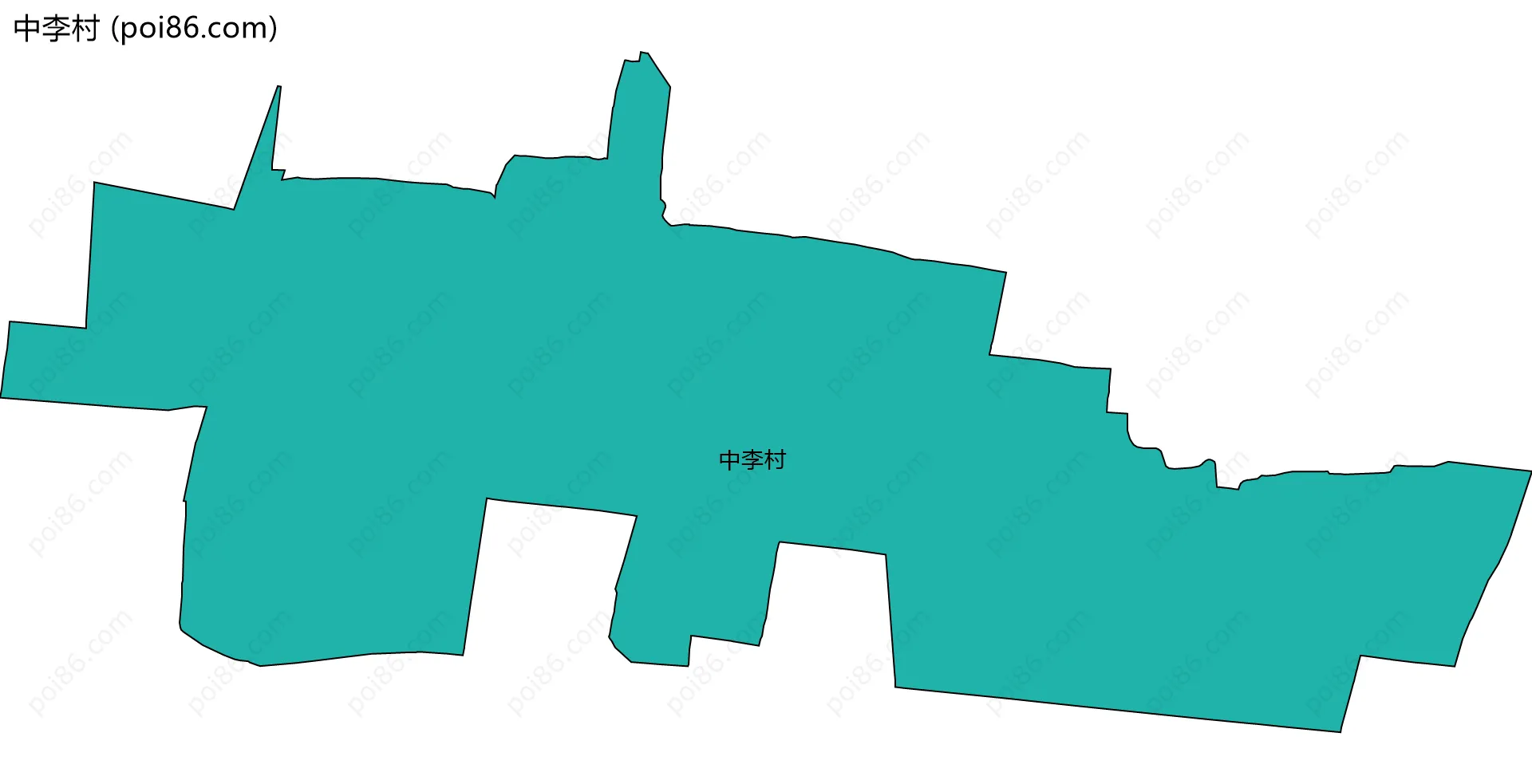 中李村边界地图