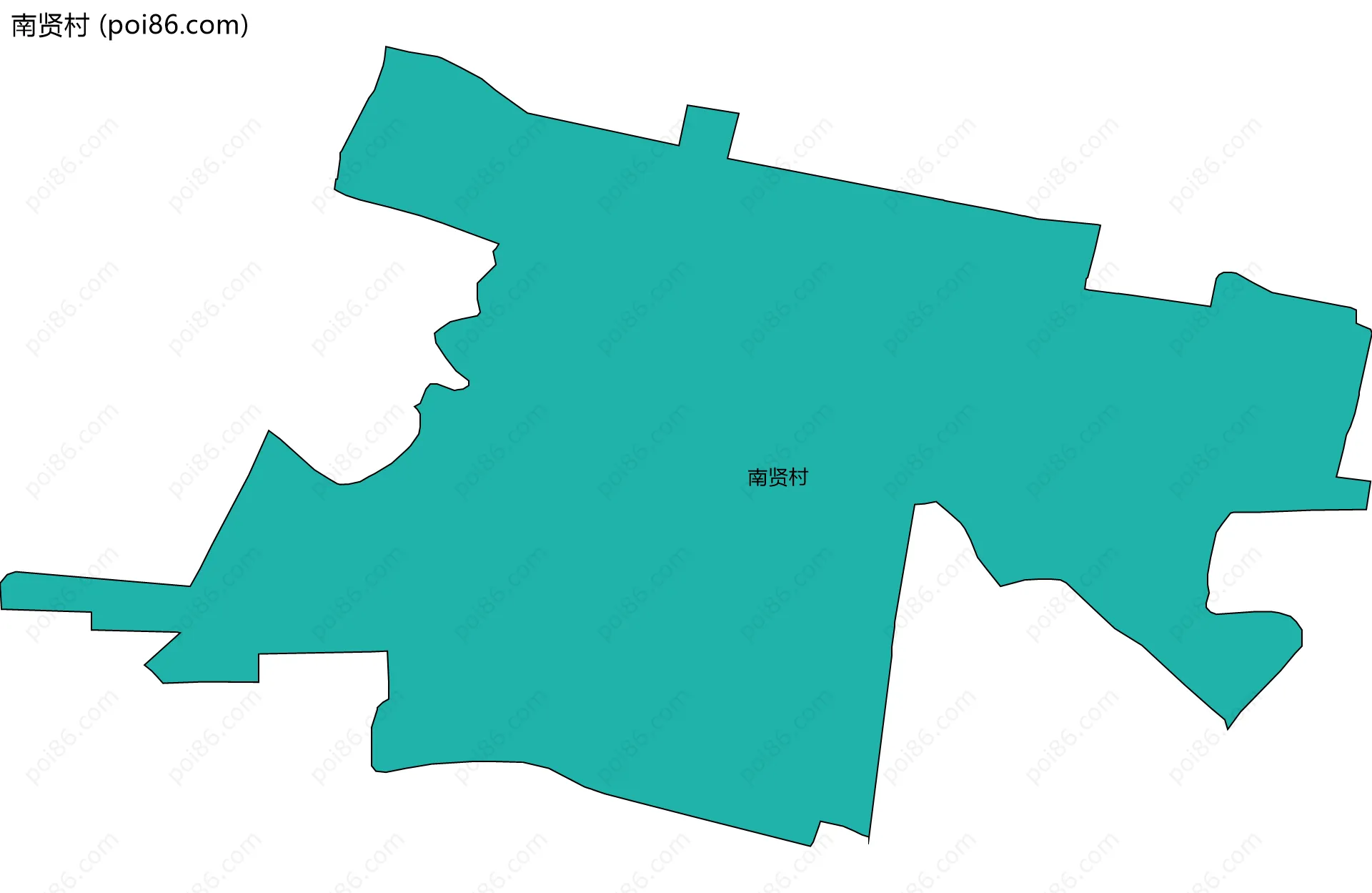 南贤村边界地图