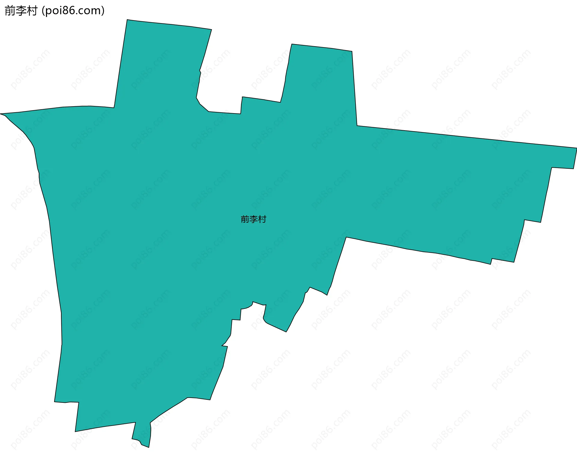 前李村边界地图