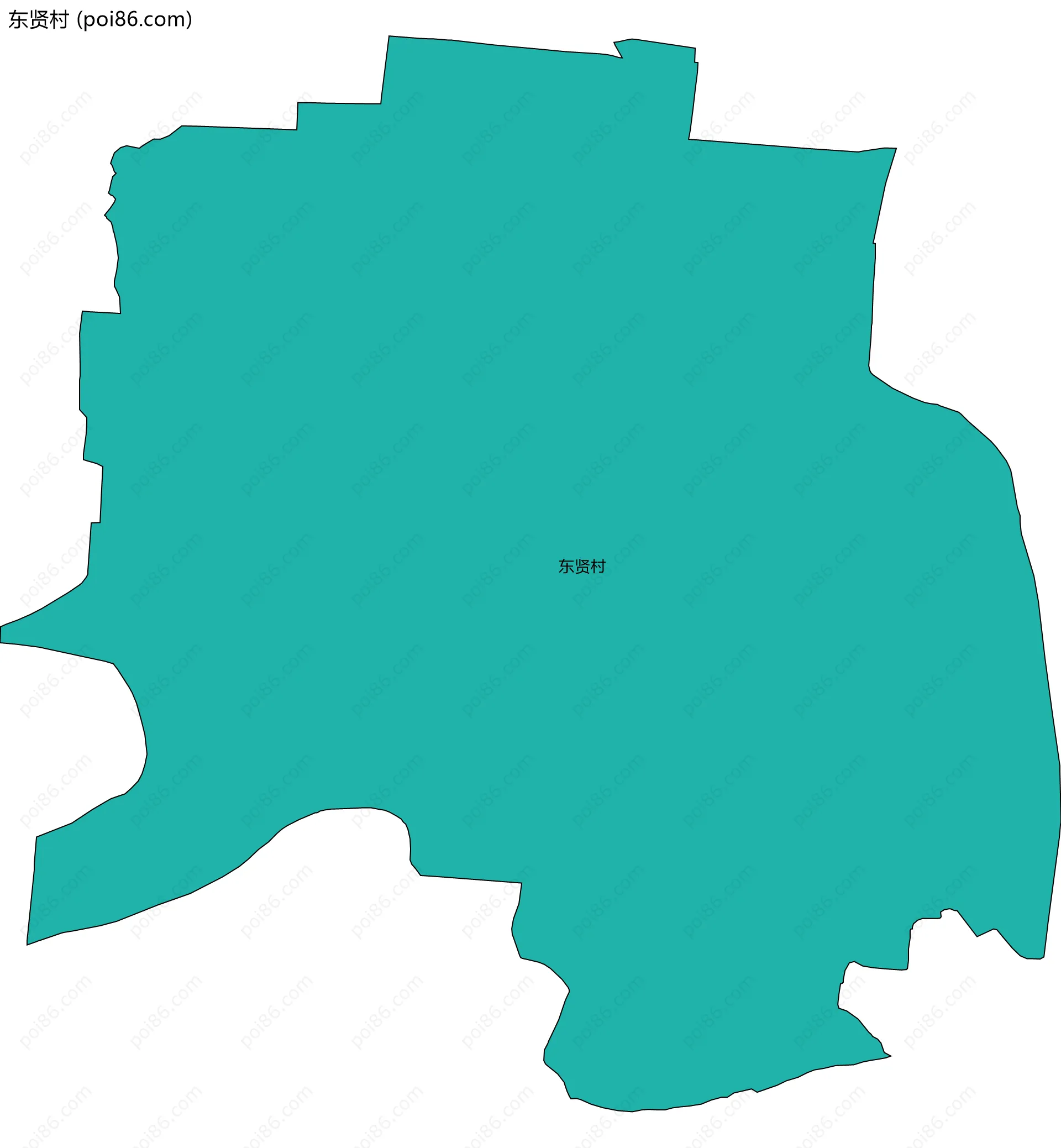 东贤村边界地图