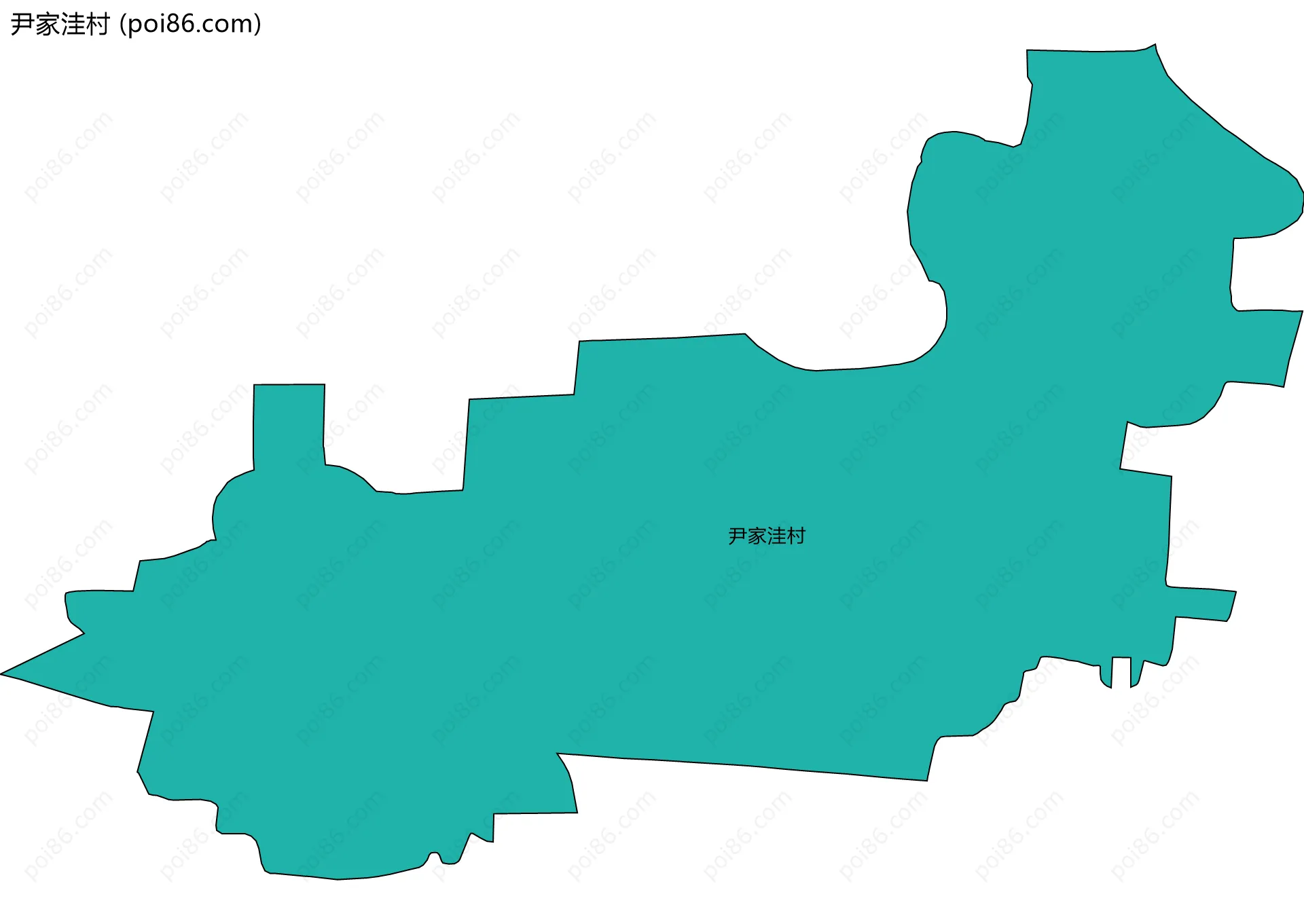 尹家洼村边界地图