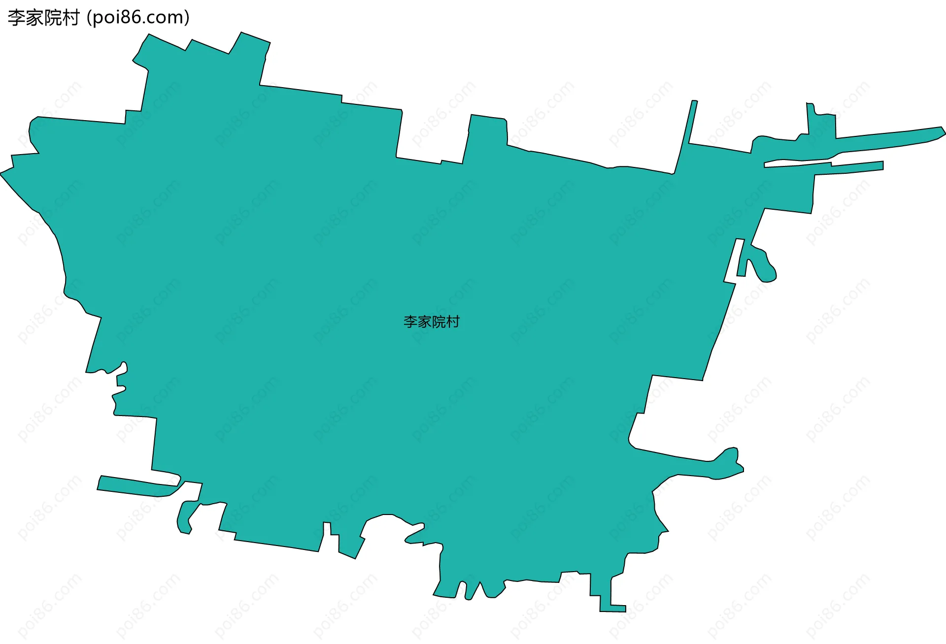 李家院村边界地图