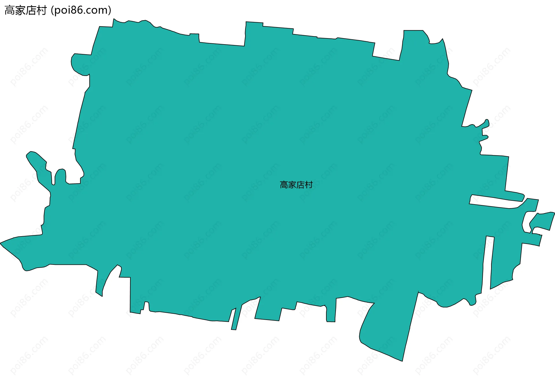 高家店村边界地图