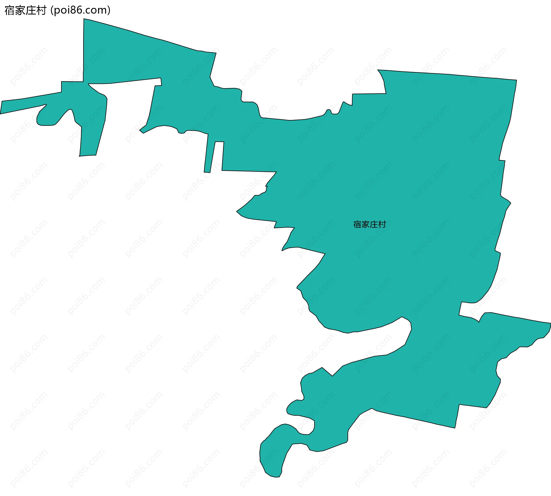宿家庄村边界地图