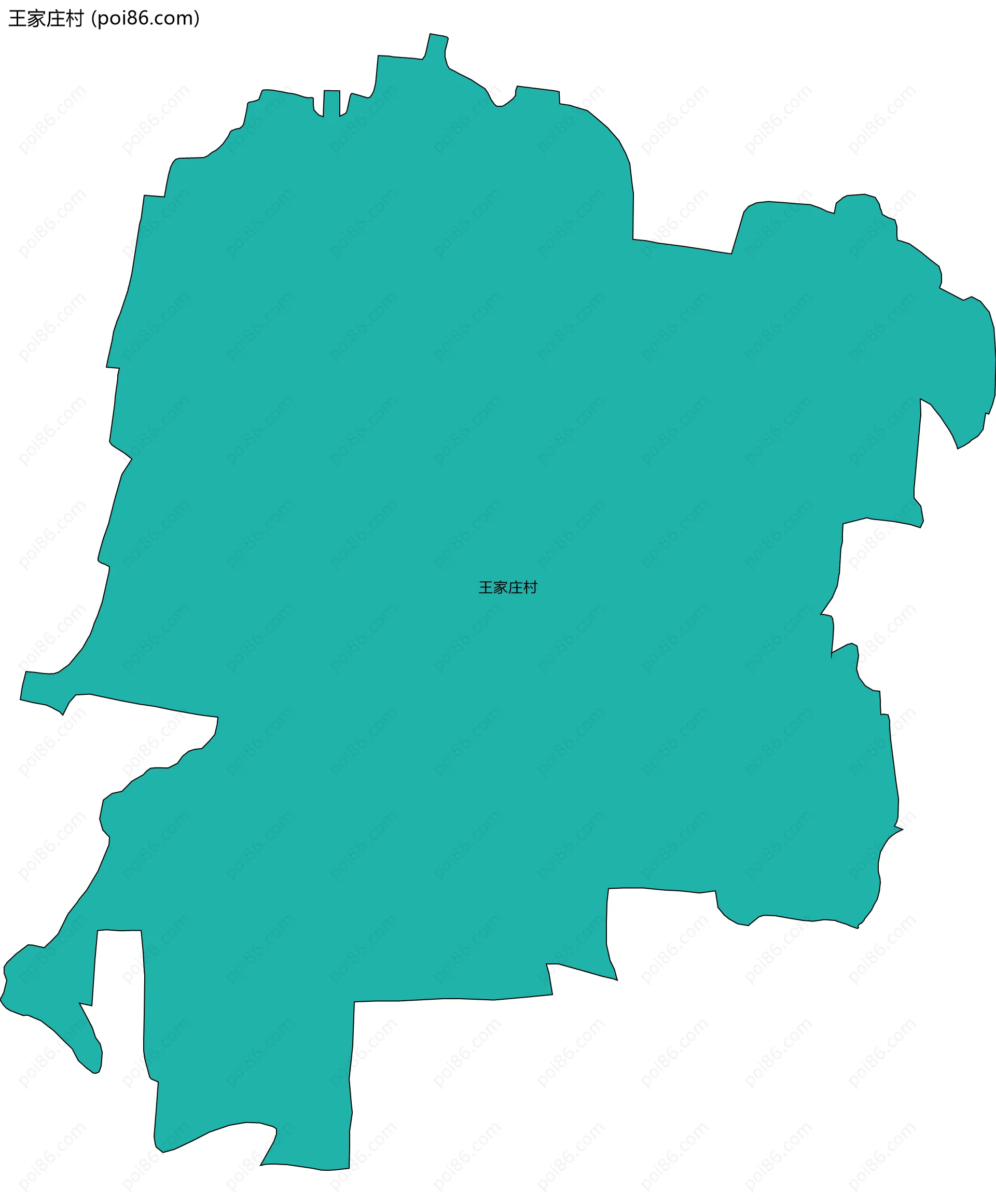 王家庄村边界地图