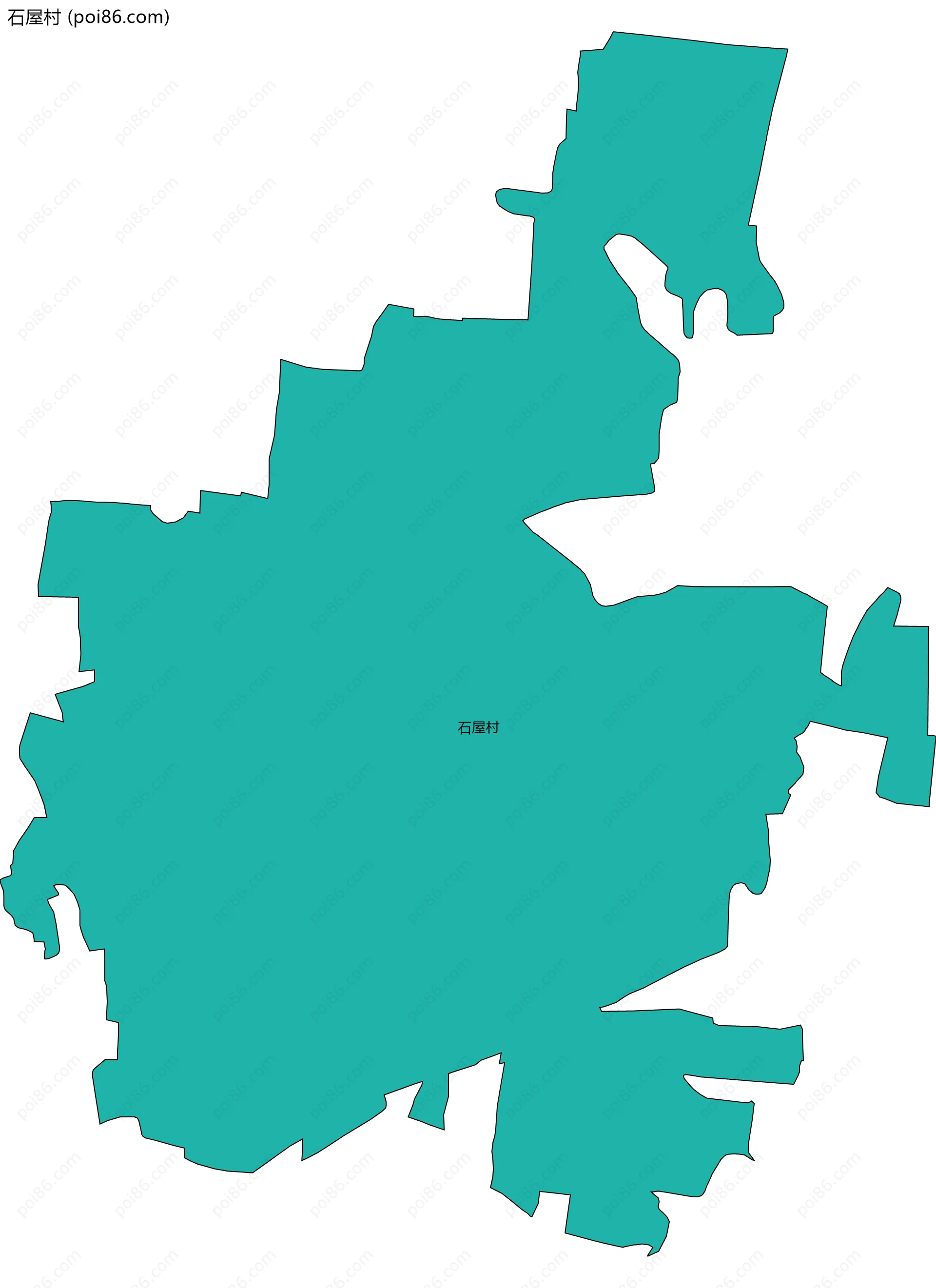 石屋村边界地图