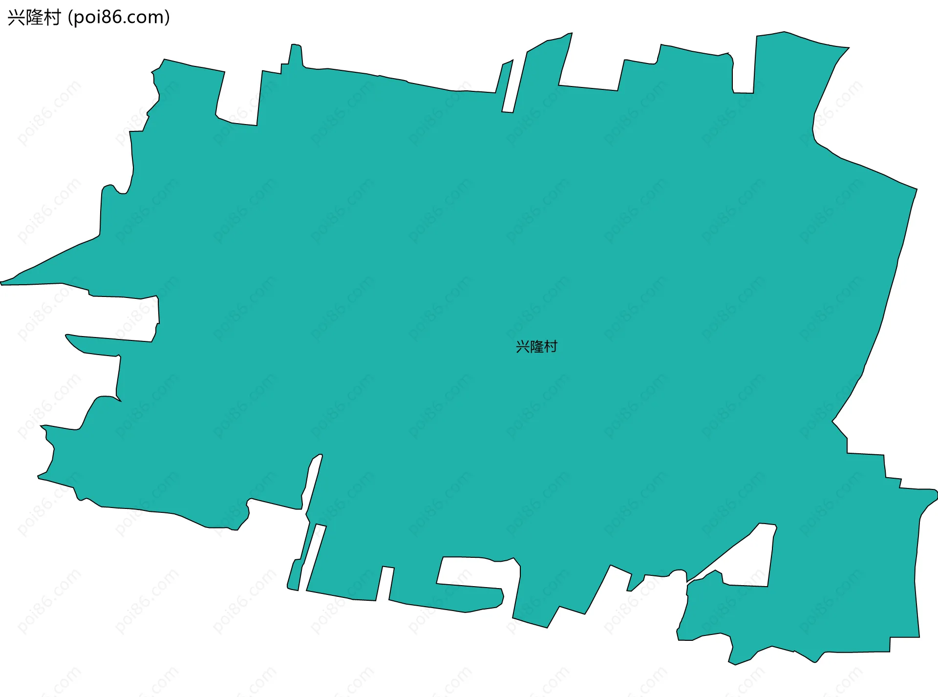 兴隆村边界地图