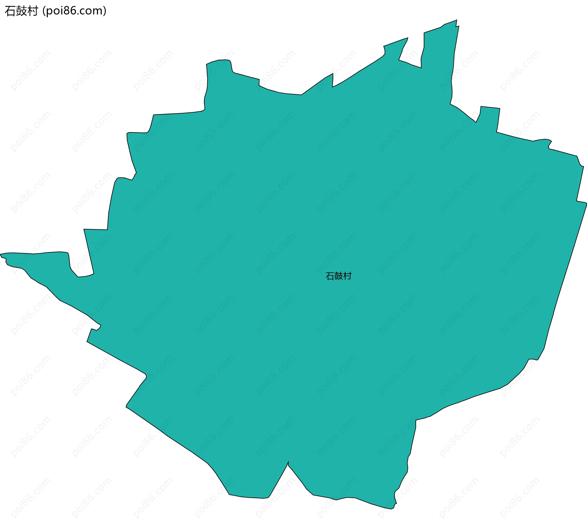 石鼓村边界地图