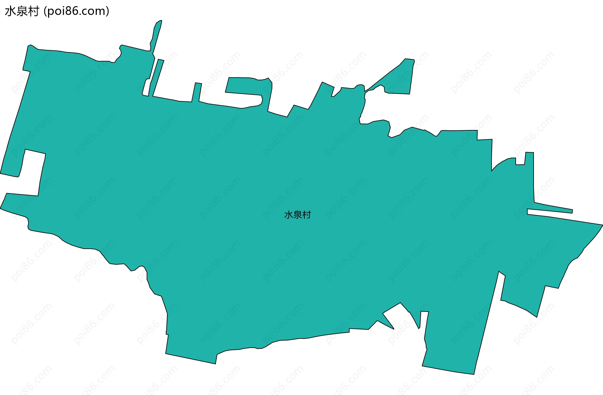 水泉村边界地图