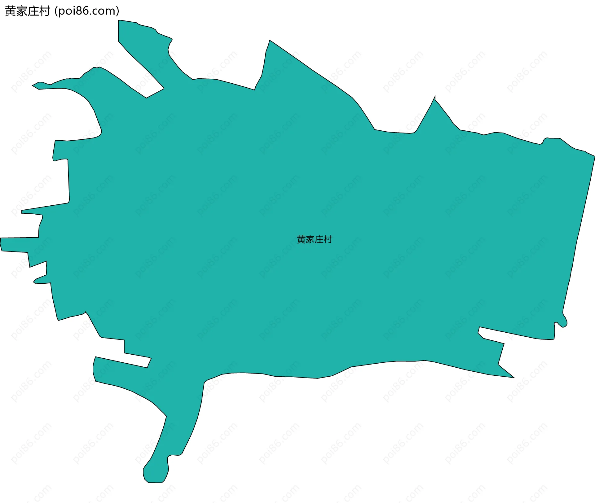 黄家庄村边界地图