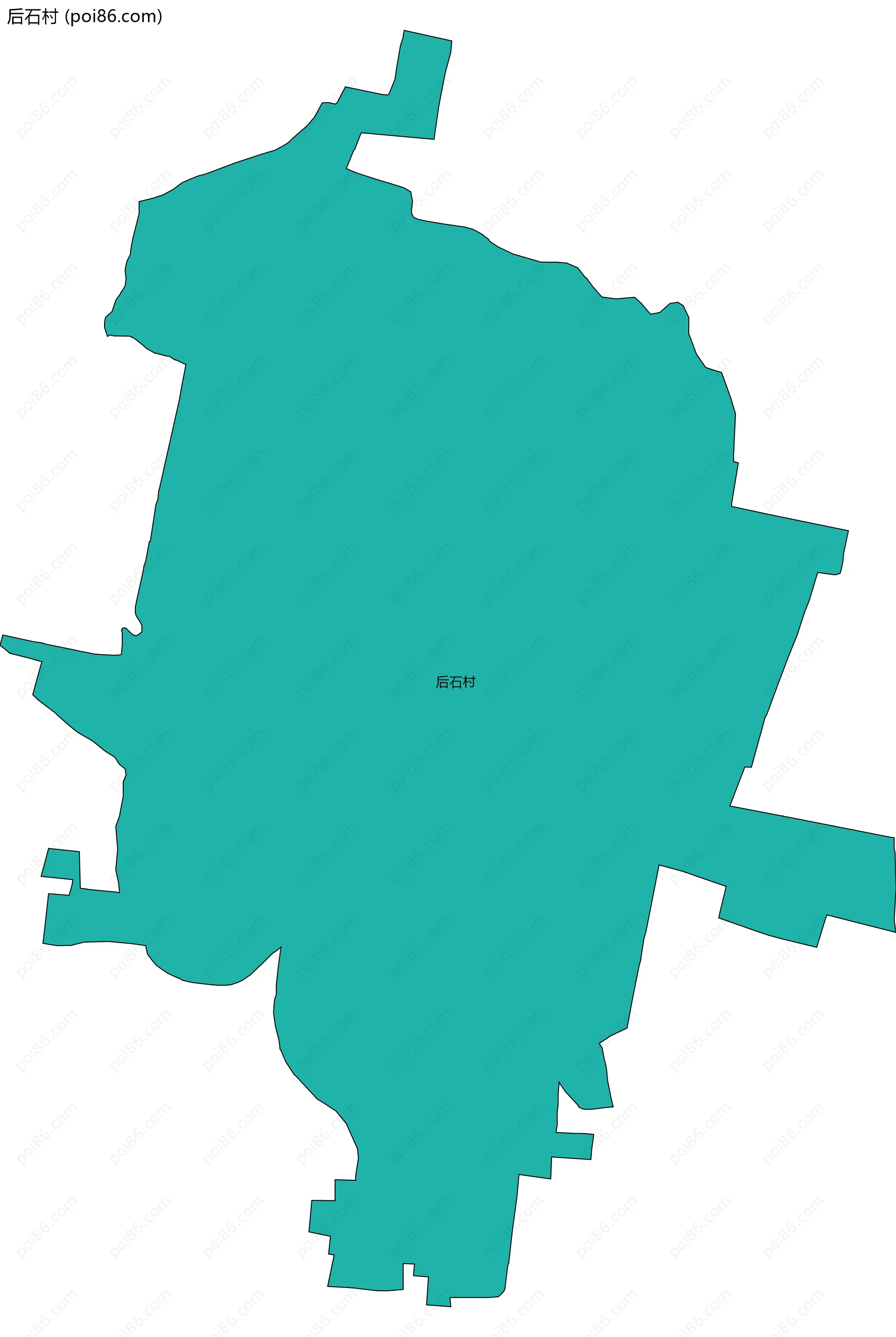 后石村边界地图