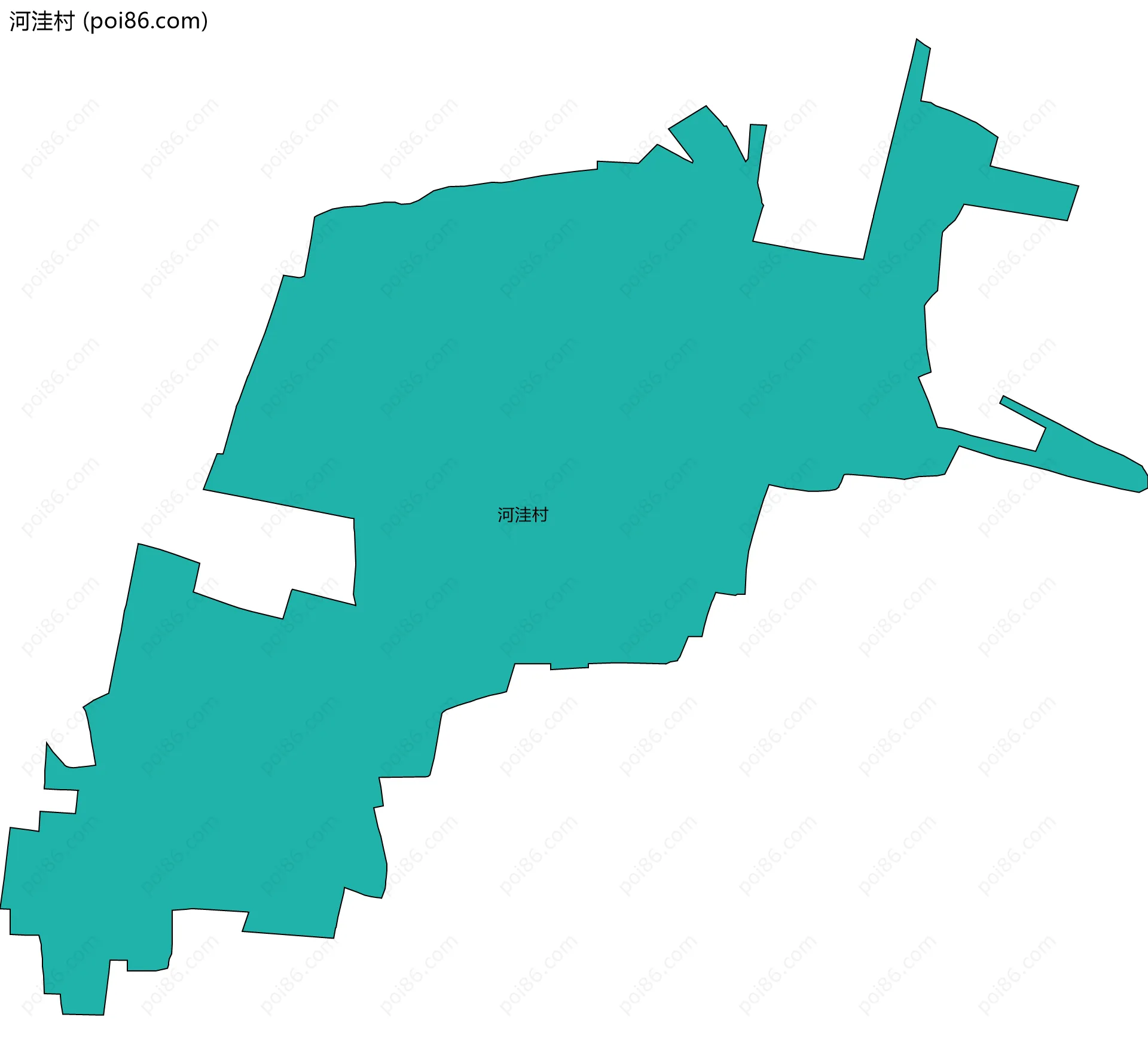 河洼村边界地图