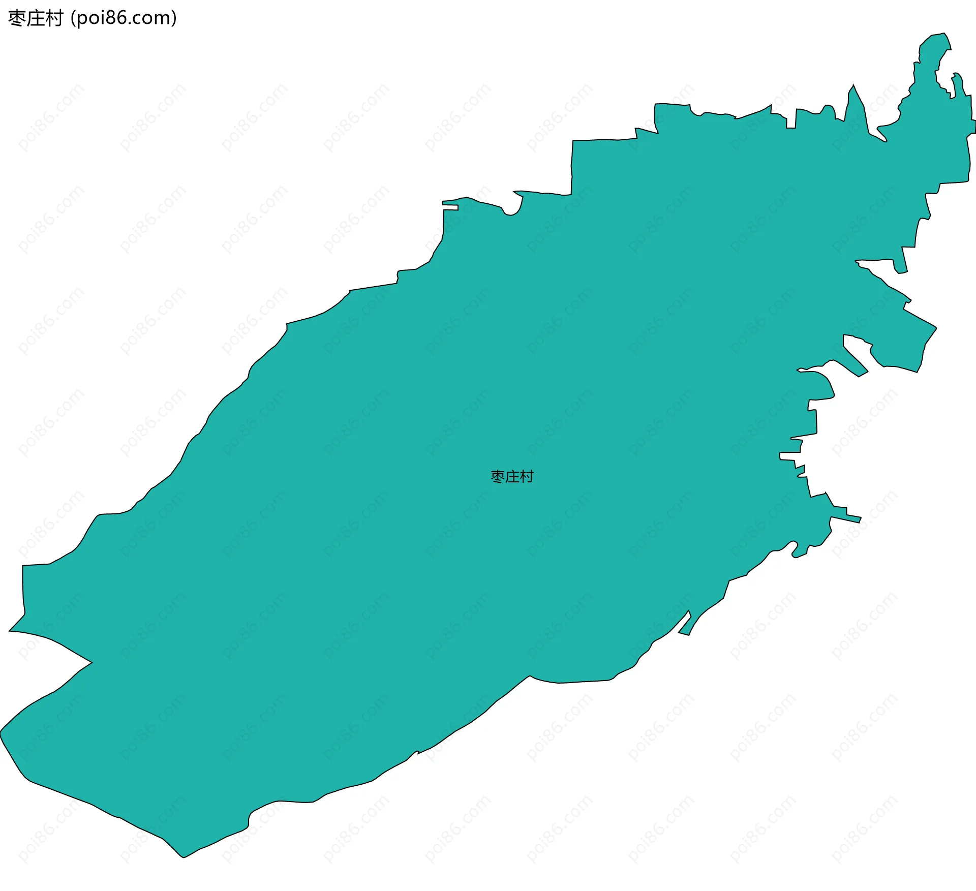 枣庄村边界地图