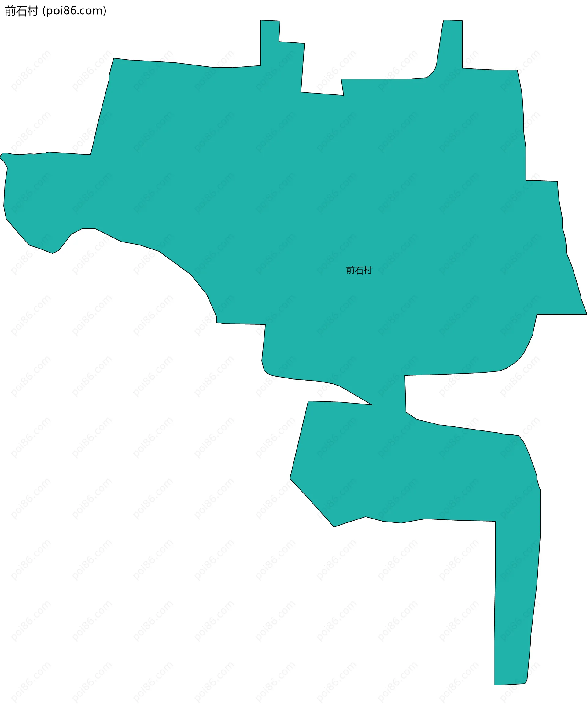 前石村边界地图