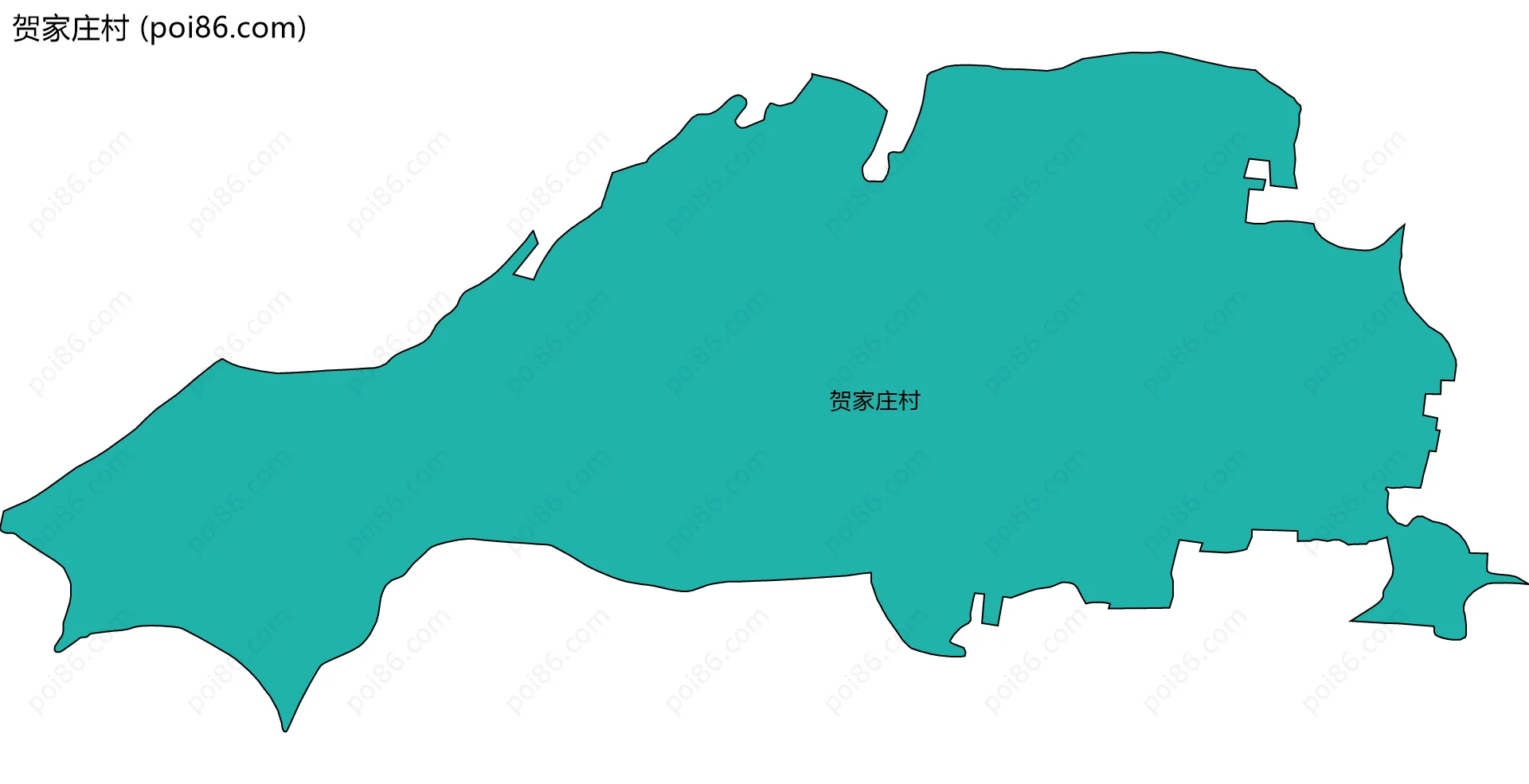 贺家庄村边界地图