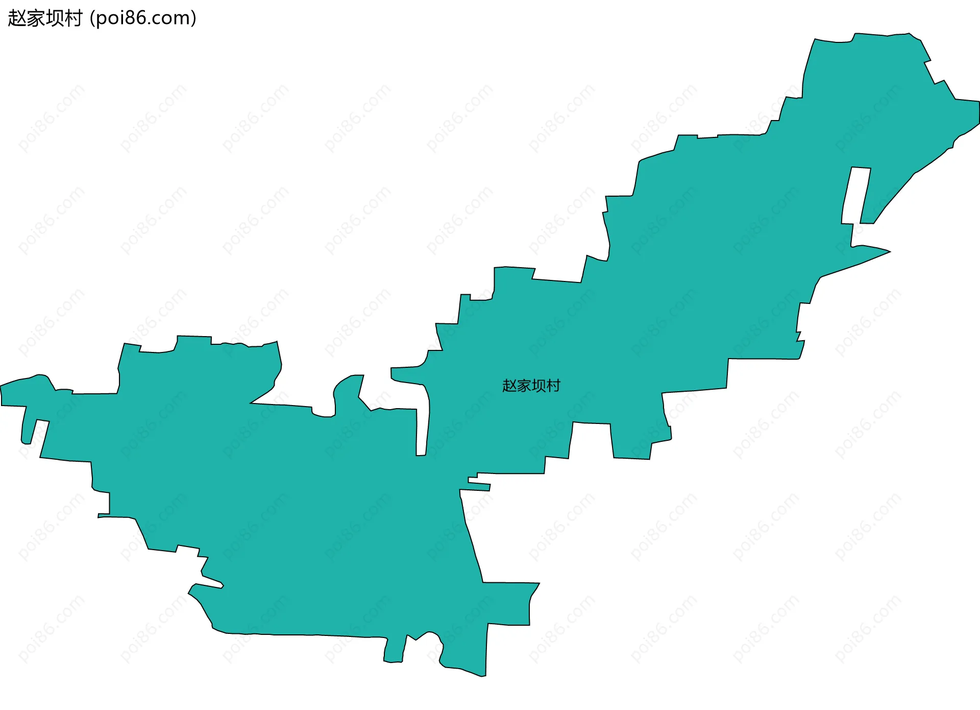 赵家坝村边界地图