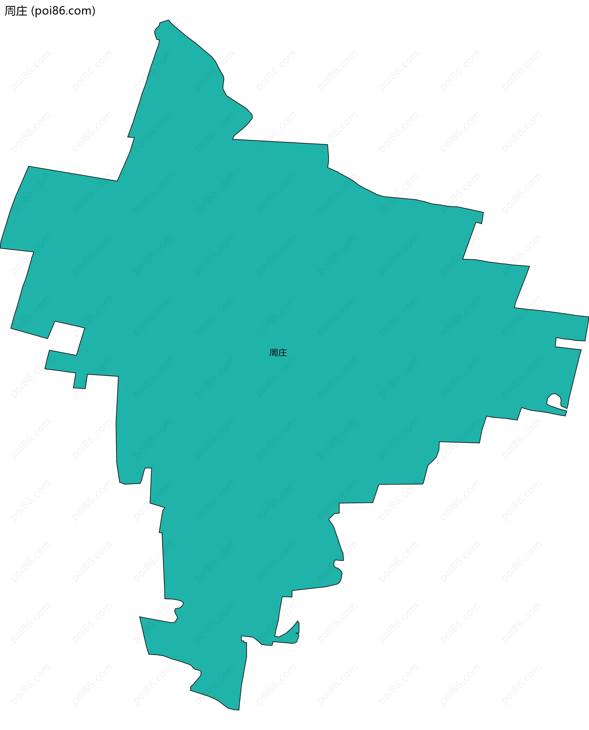 周庄边界地图