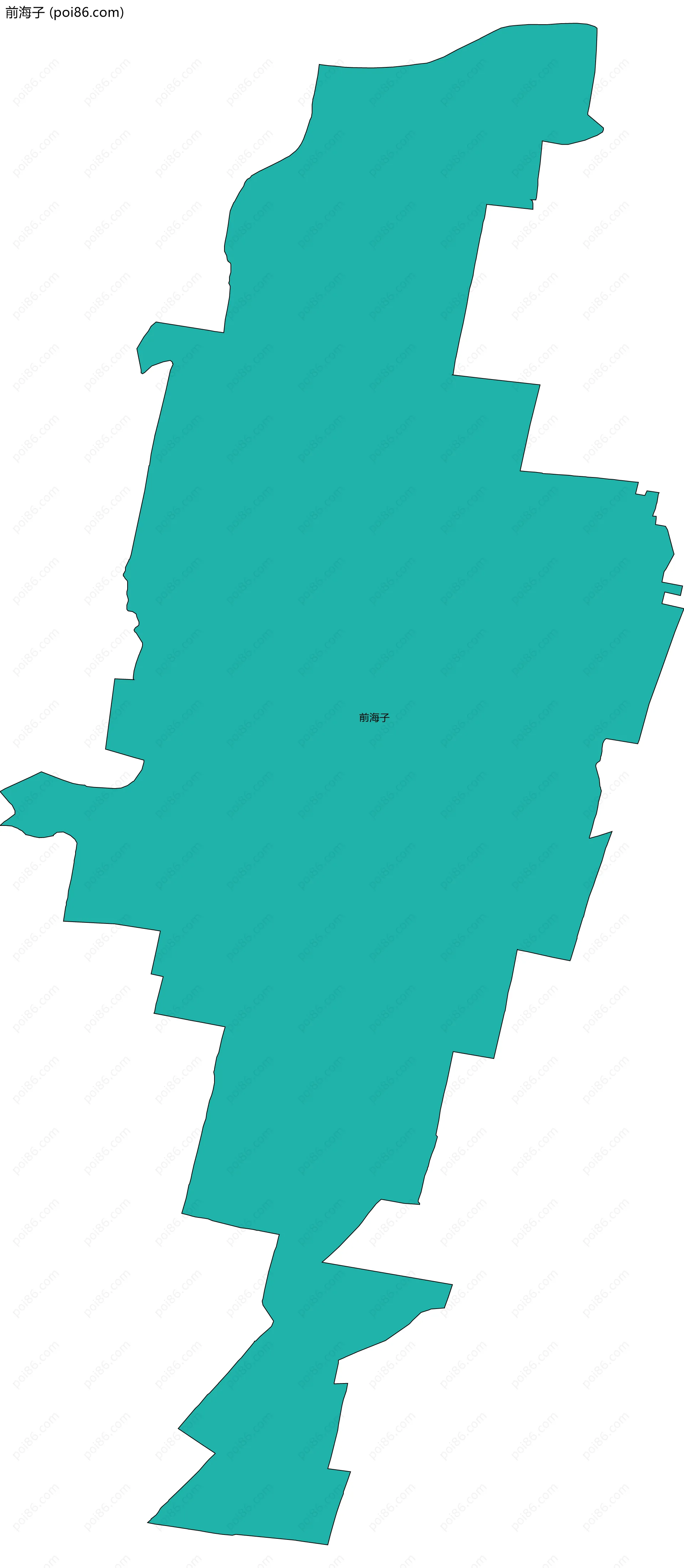 前海子边界地图