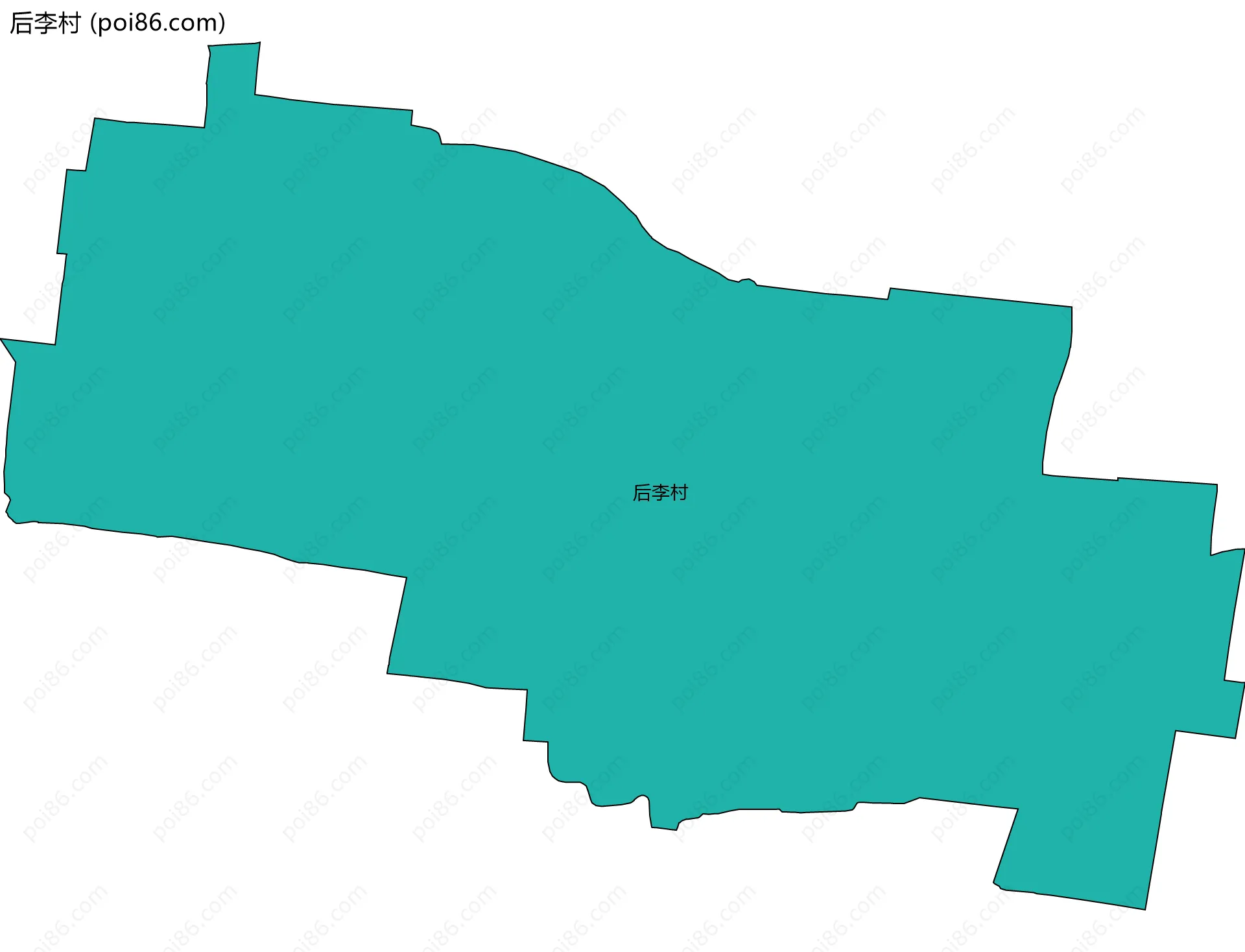 后李村边界地图