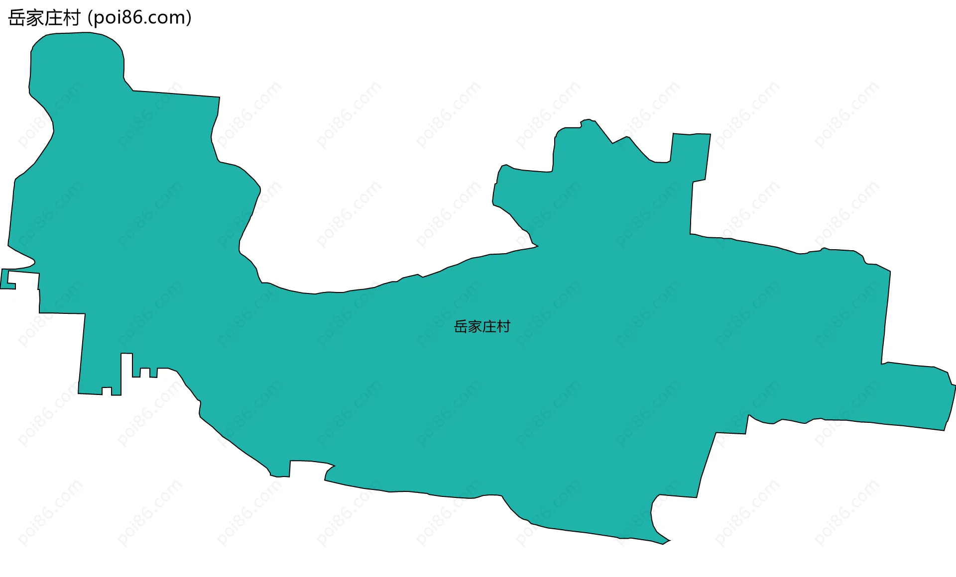 岳家庄村边界地图