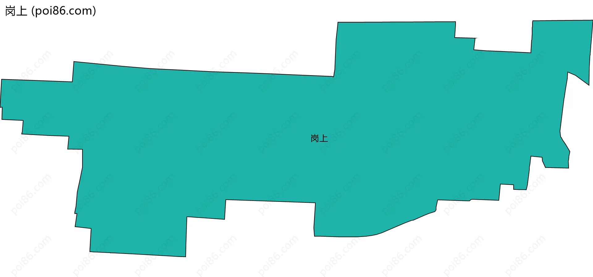 岗上边界地图
