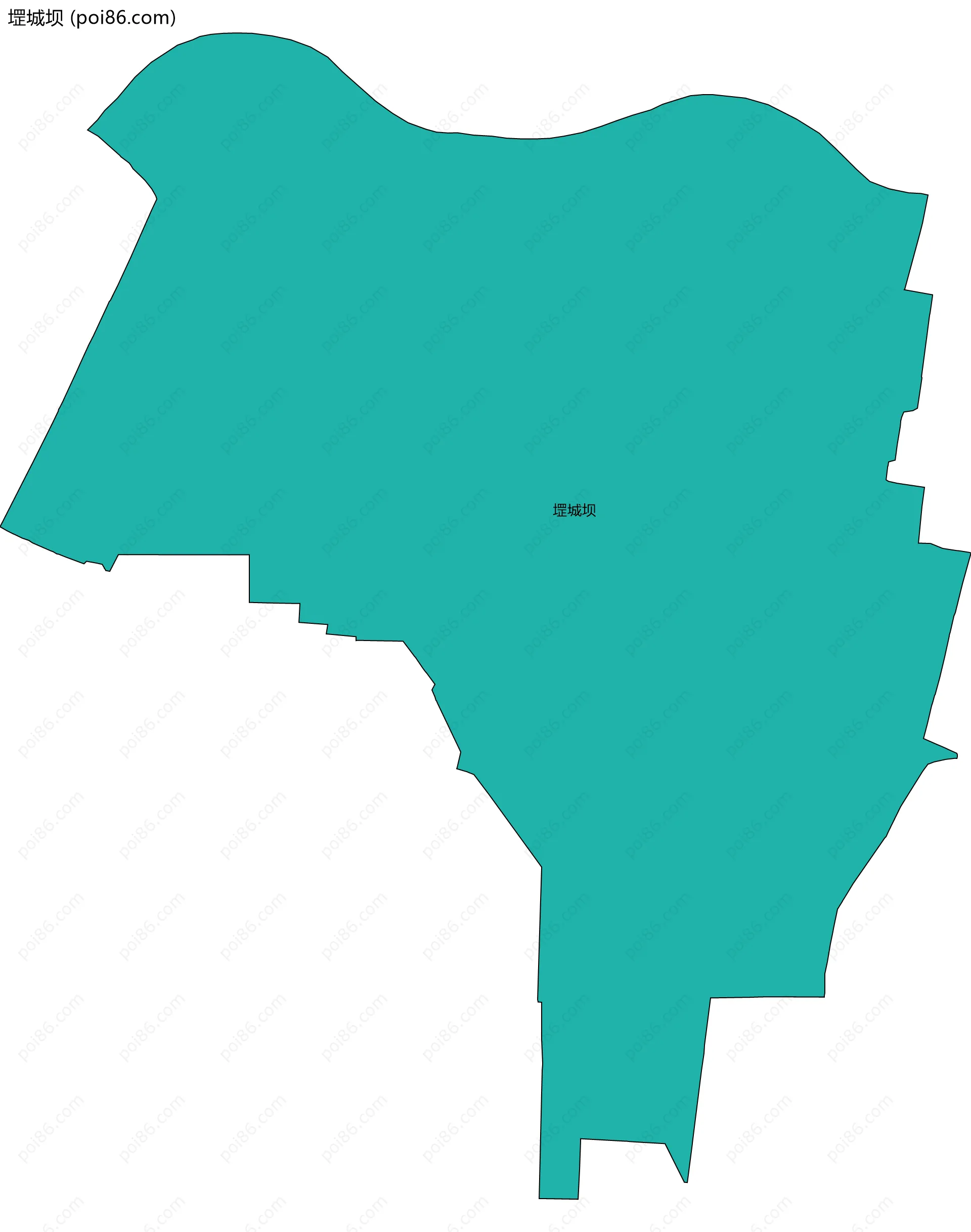 堽城坝边界地图