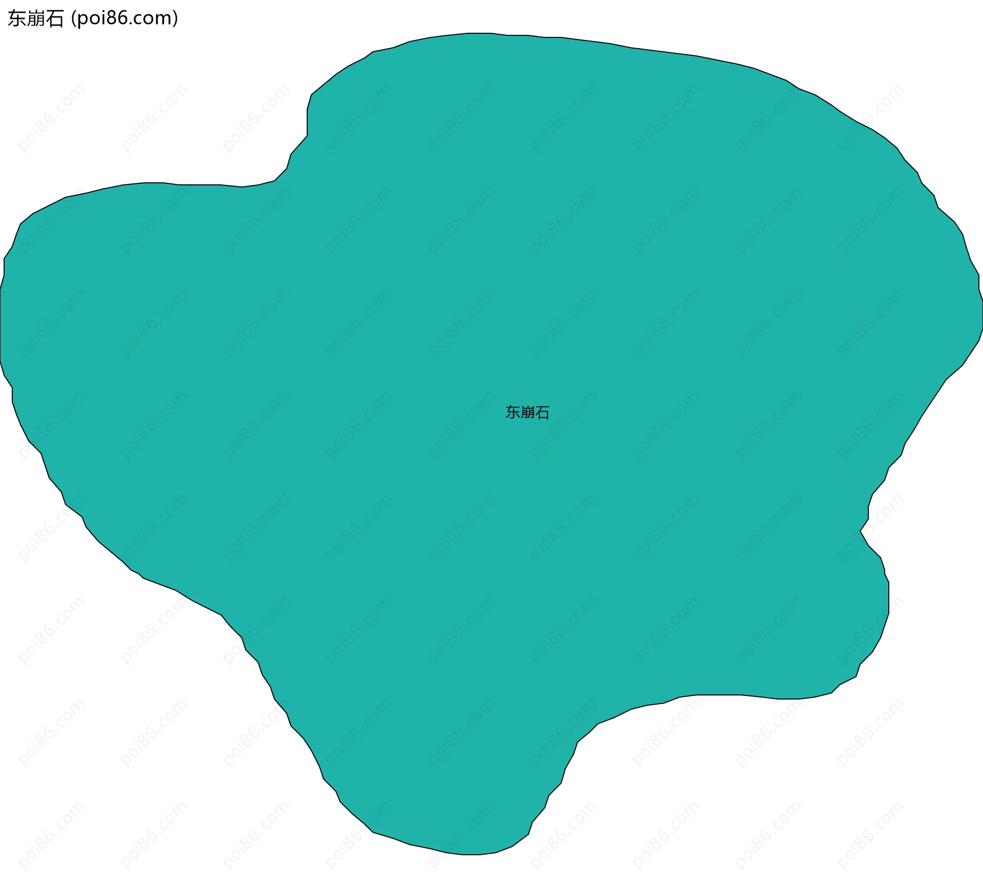 东崩石边界地图