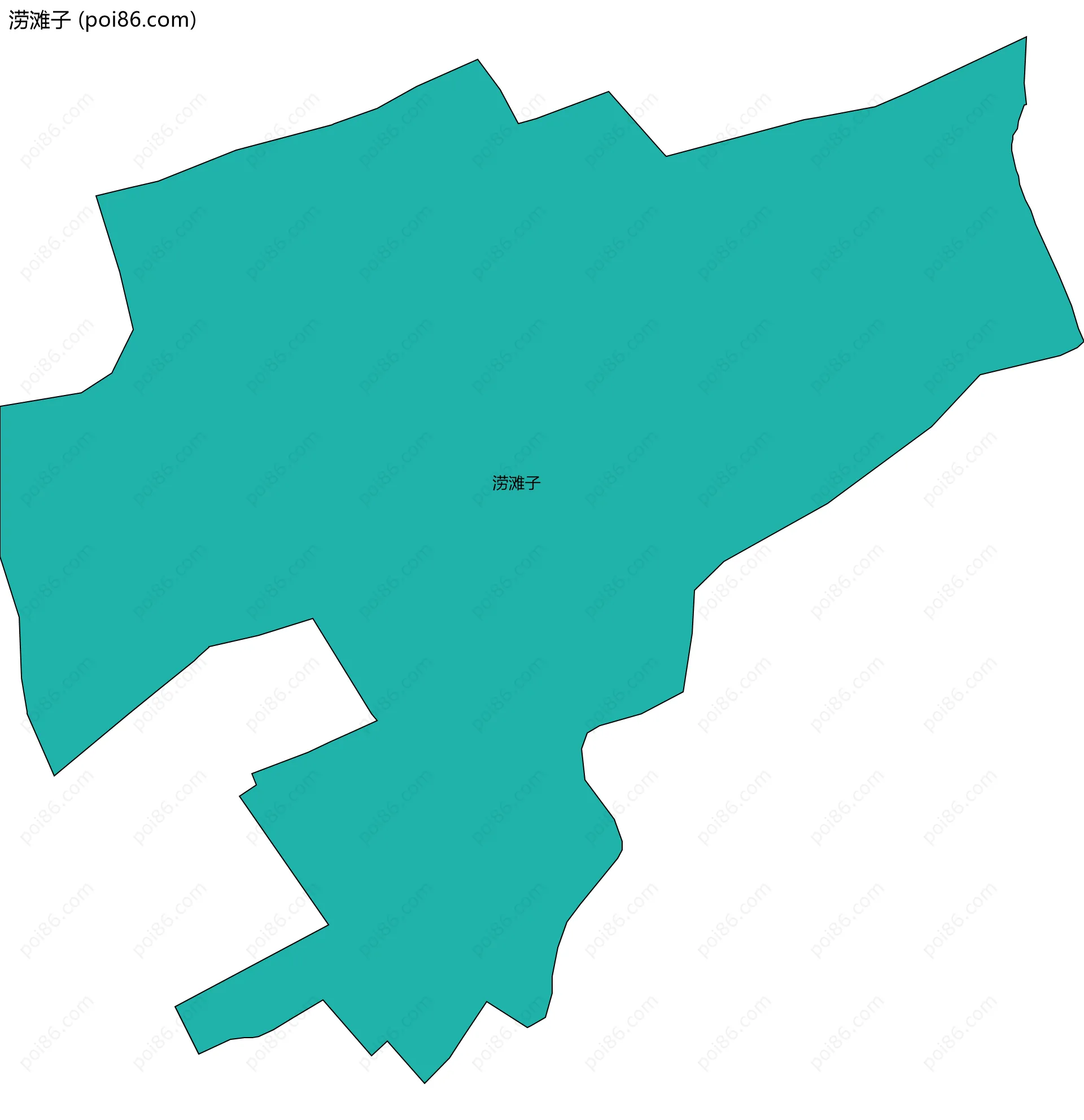 涝滩子边界地图